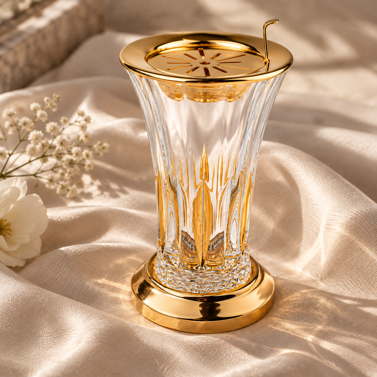 Petite Lumière Trumpet Crystal Incense Burner, Lifestyle