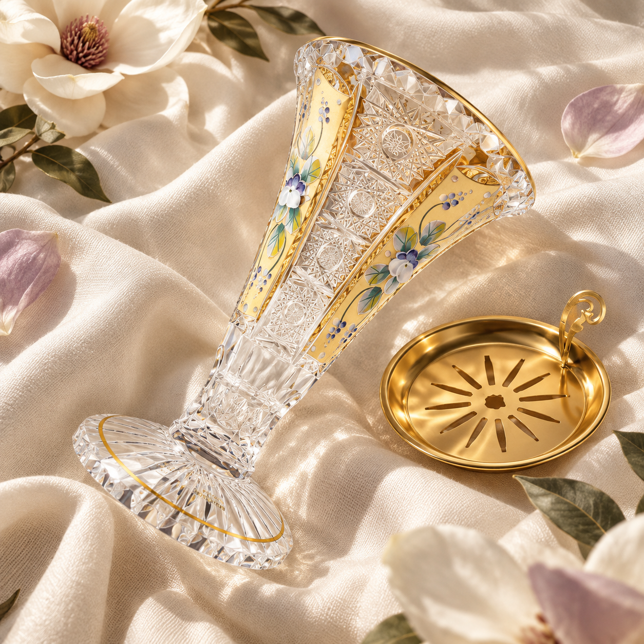Florale Grand Trumpet Crystal Incense Burner, Lifestyle