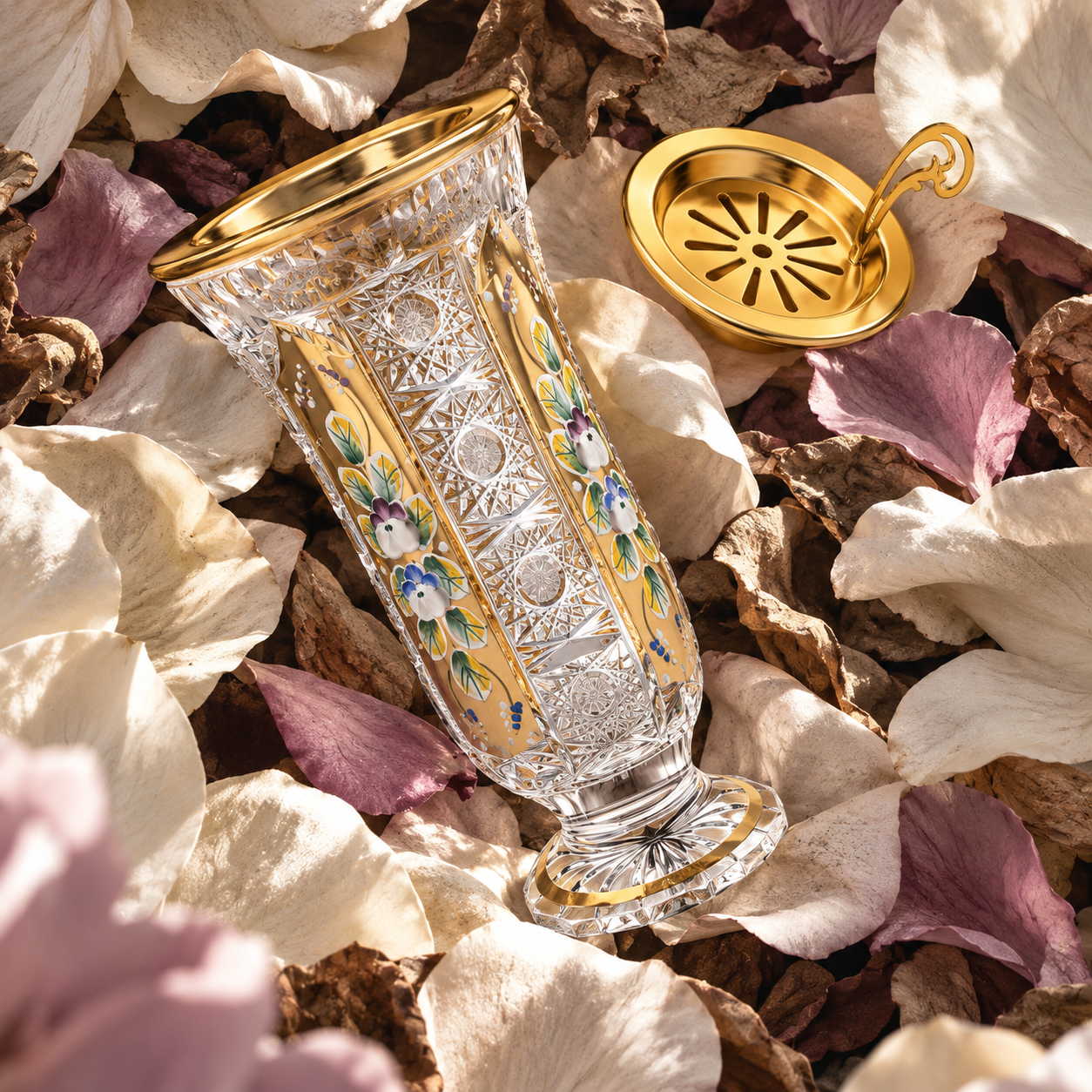Florale Aurum Vase Incense Burner, Lifestyle