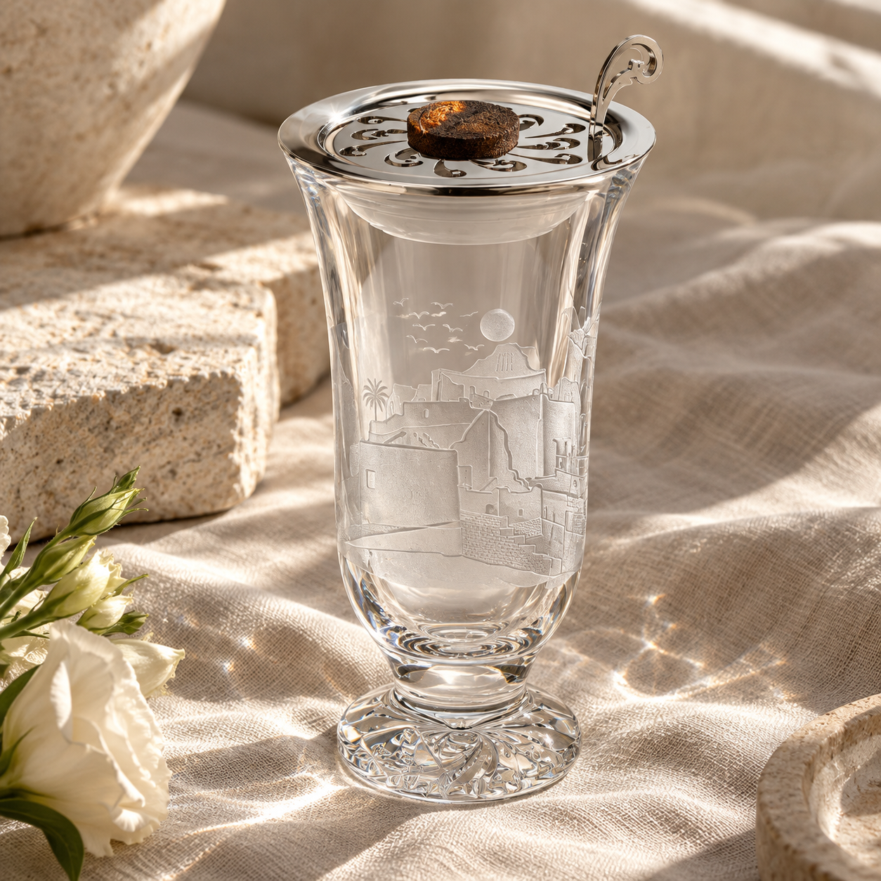 Diriyah Engraved Crystal Incense Burner, Lifestyle