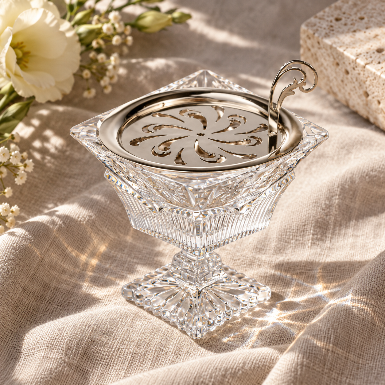 Argent Chalice Crystal Incense Burner, Lifestyle