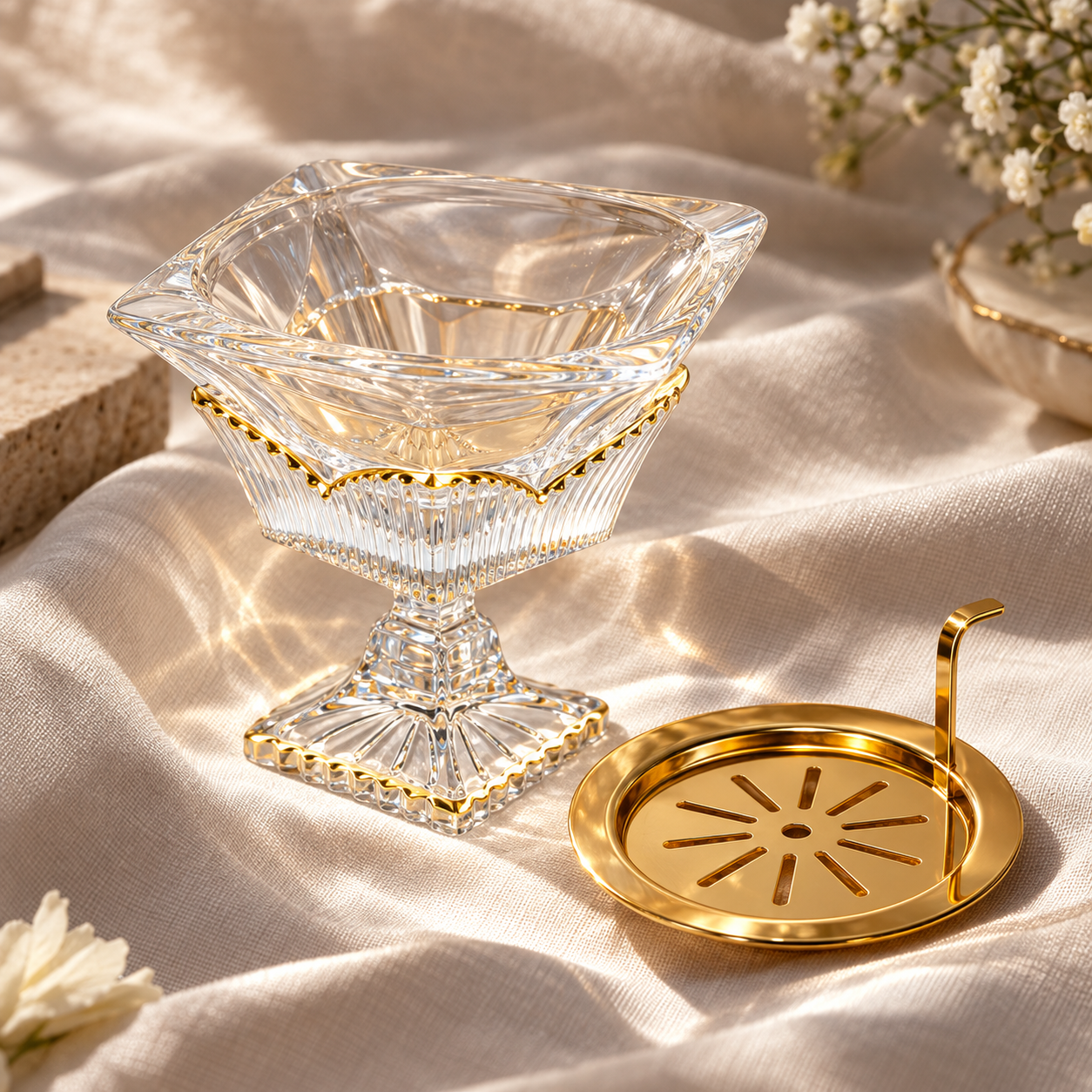 Aurum Chalice Crystal Incense Burner, Lifestyle