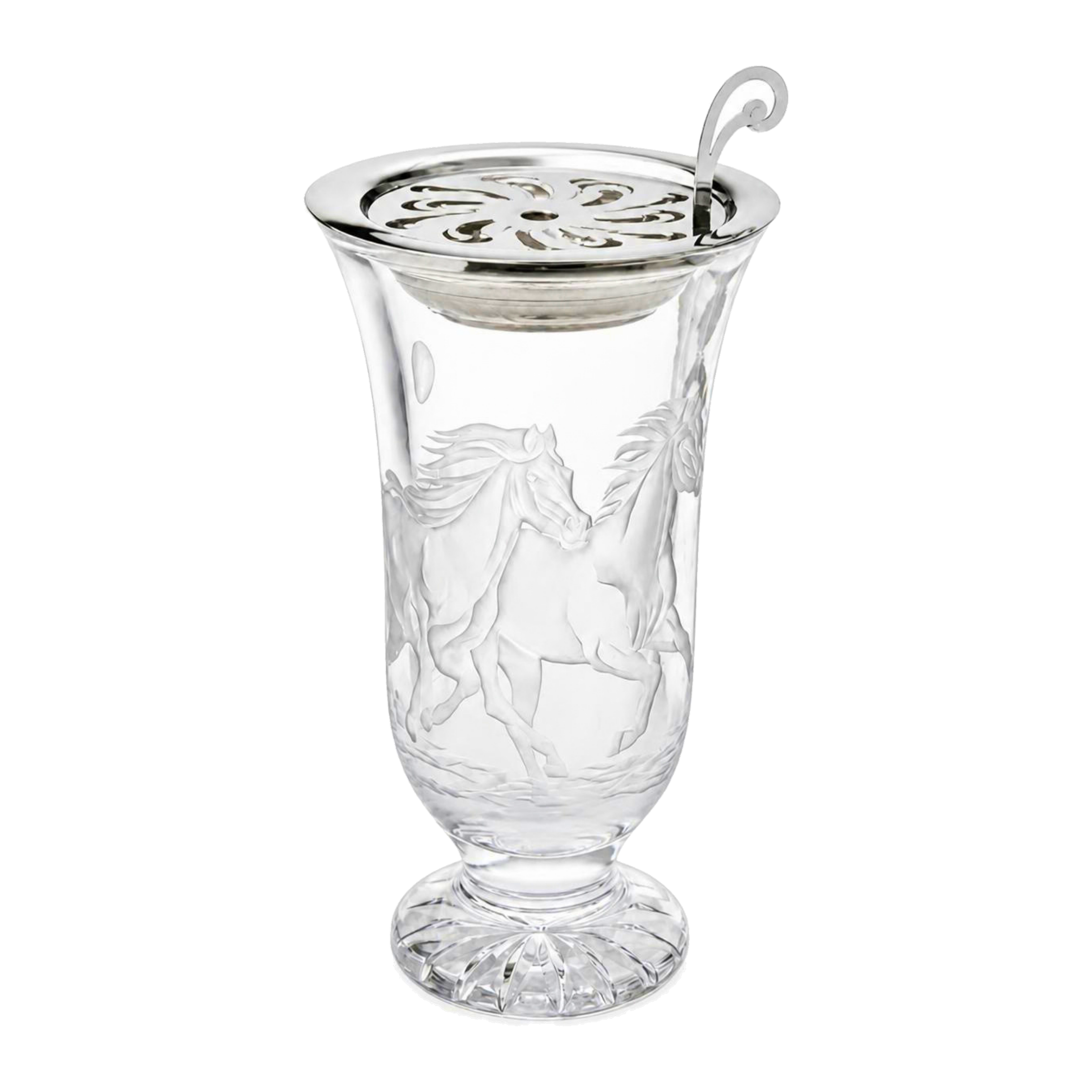 Arabian Horse Engraved Crystal Incense Burner
