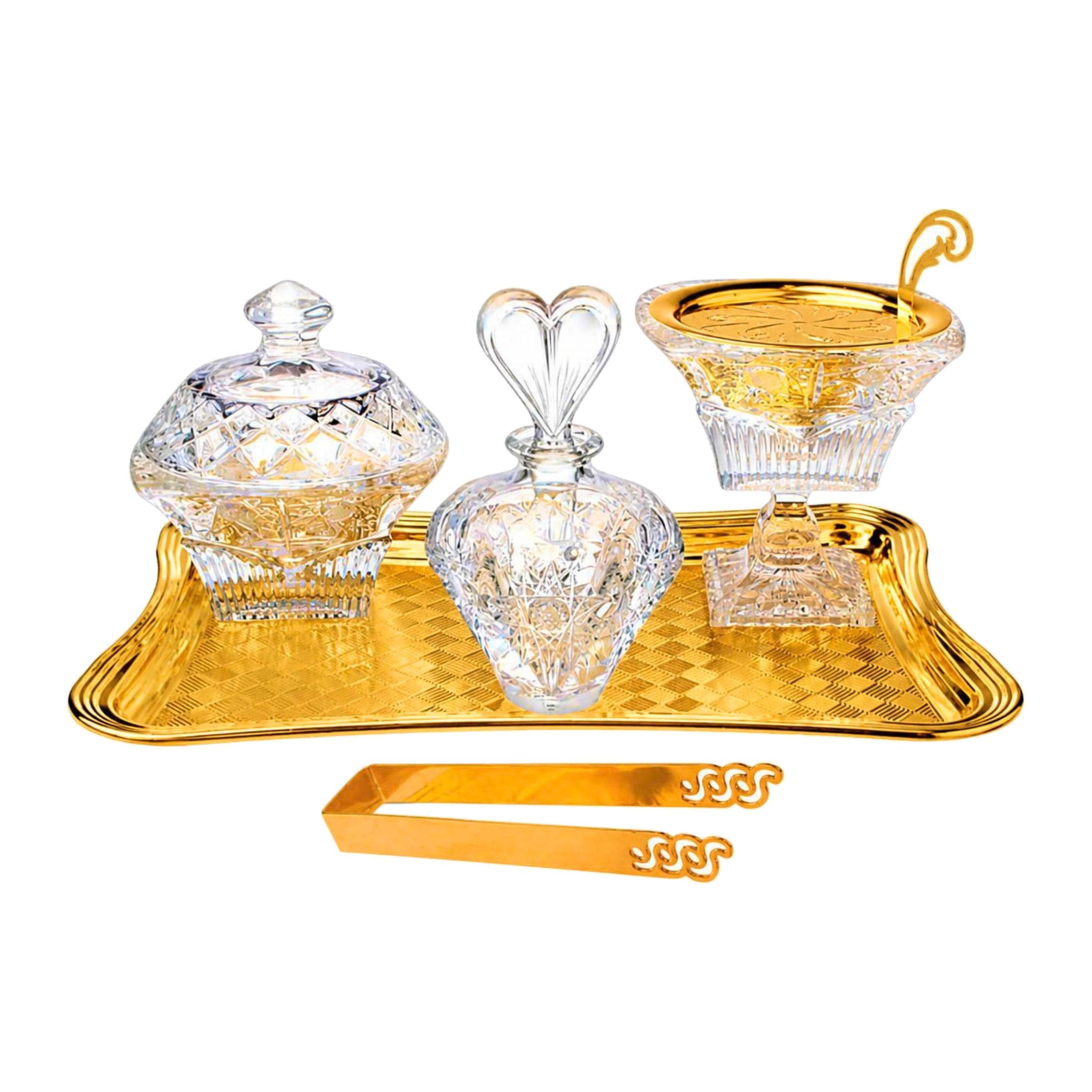 Aroma Quintet Crystal Vanity Set, Crystal