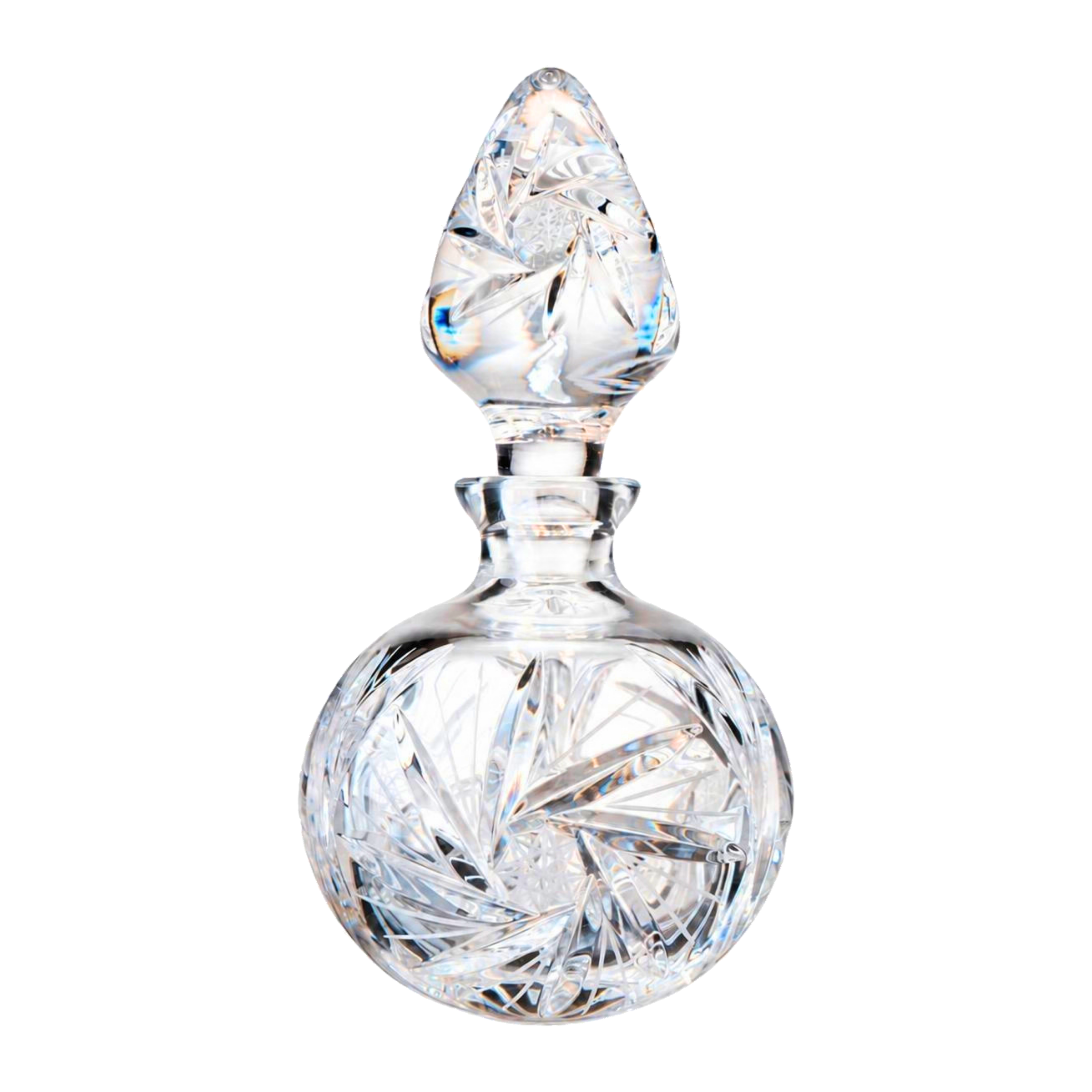 Atelier Pinwheel Perfume Flacon, Round - Clear