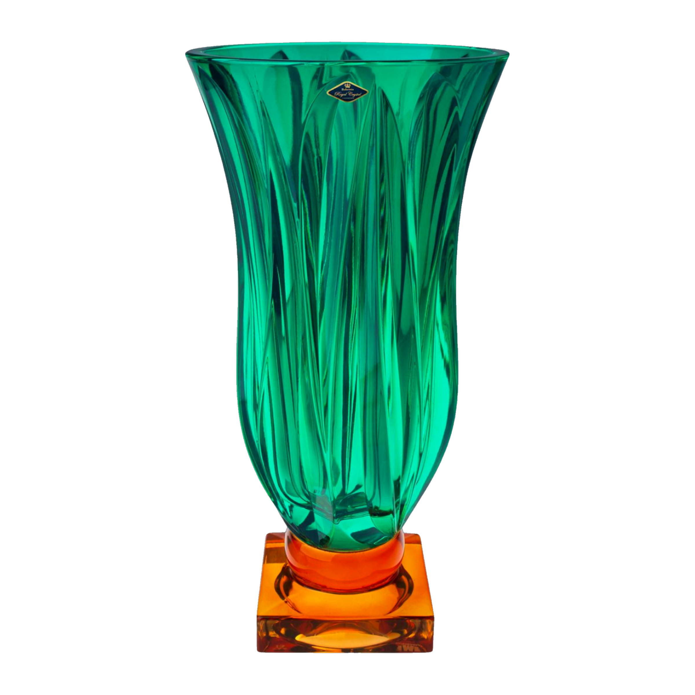 Aurora Trumpet Vase in Emerald