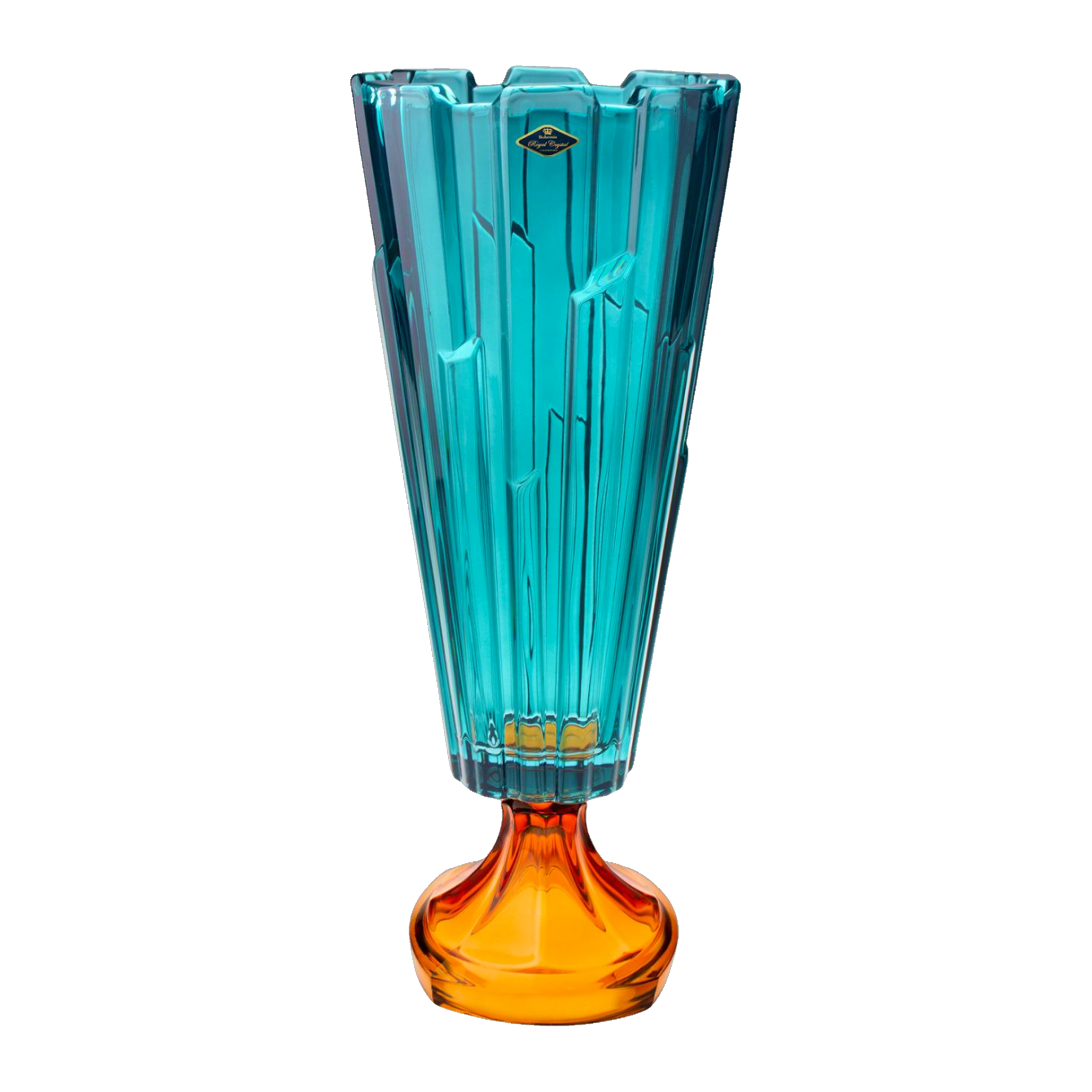Bolero Crystal Vase in Azur