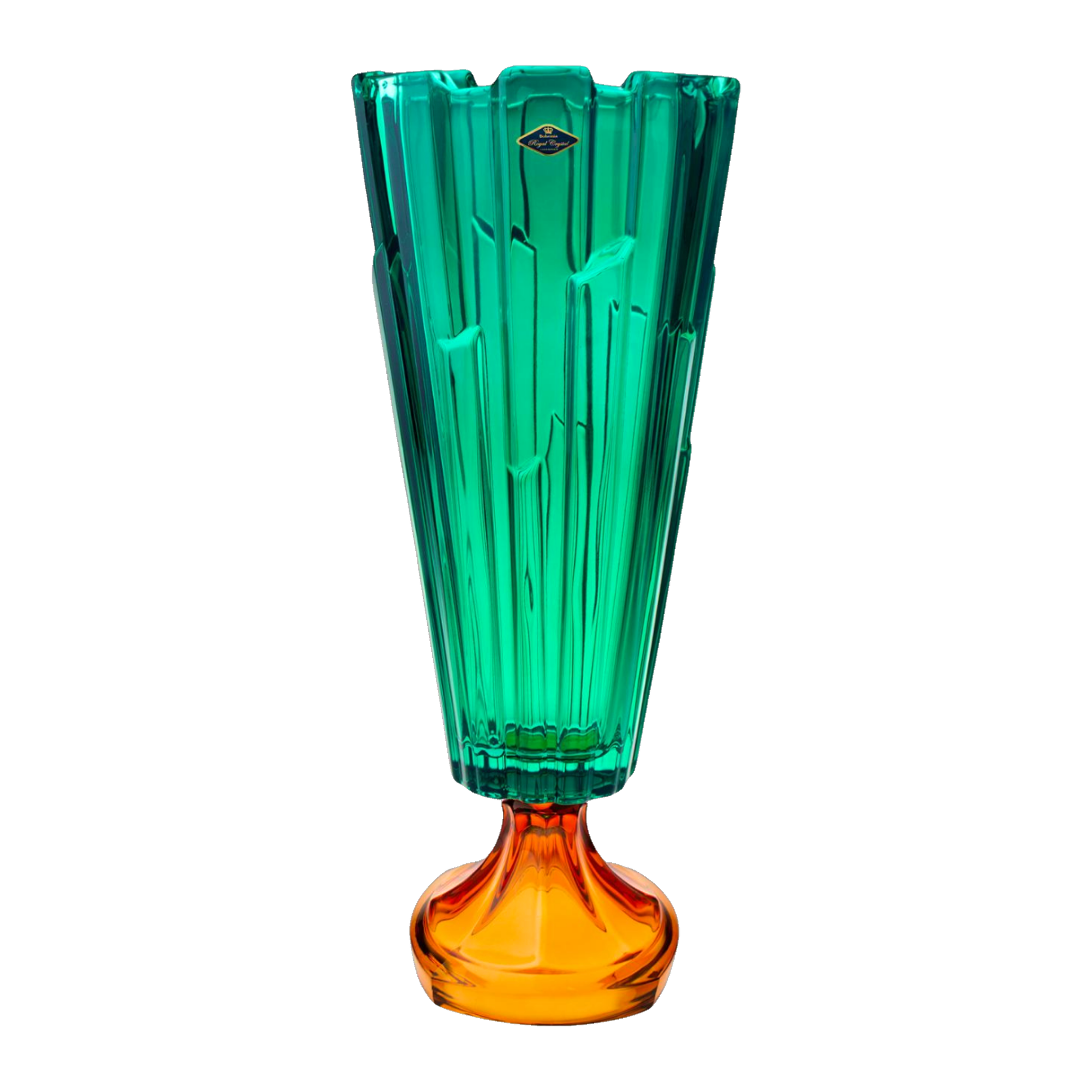 Bolero Crystal Vase in Emerald