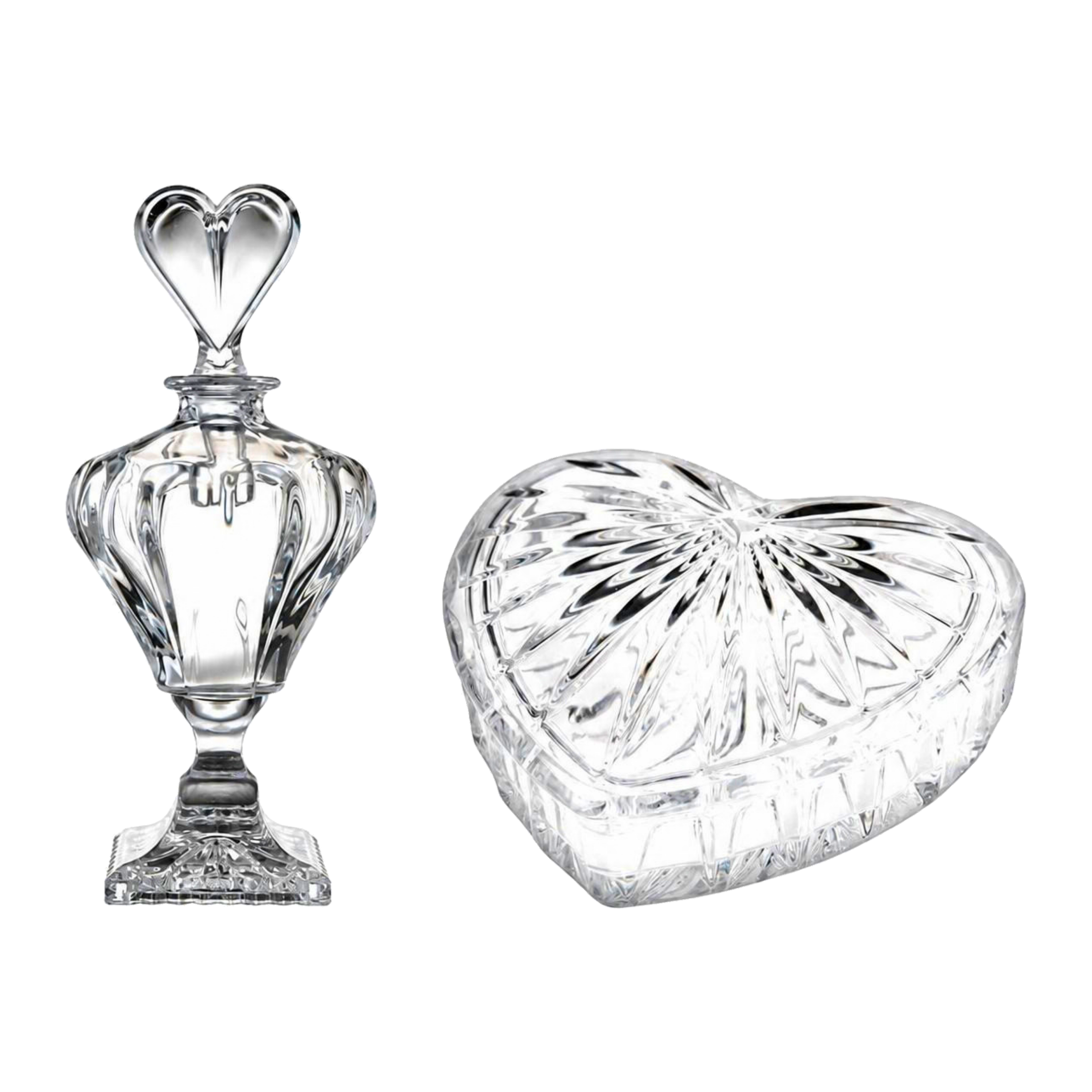 Coeur Footed Flacon and Box Set - Clear
