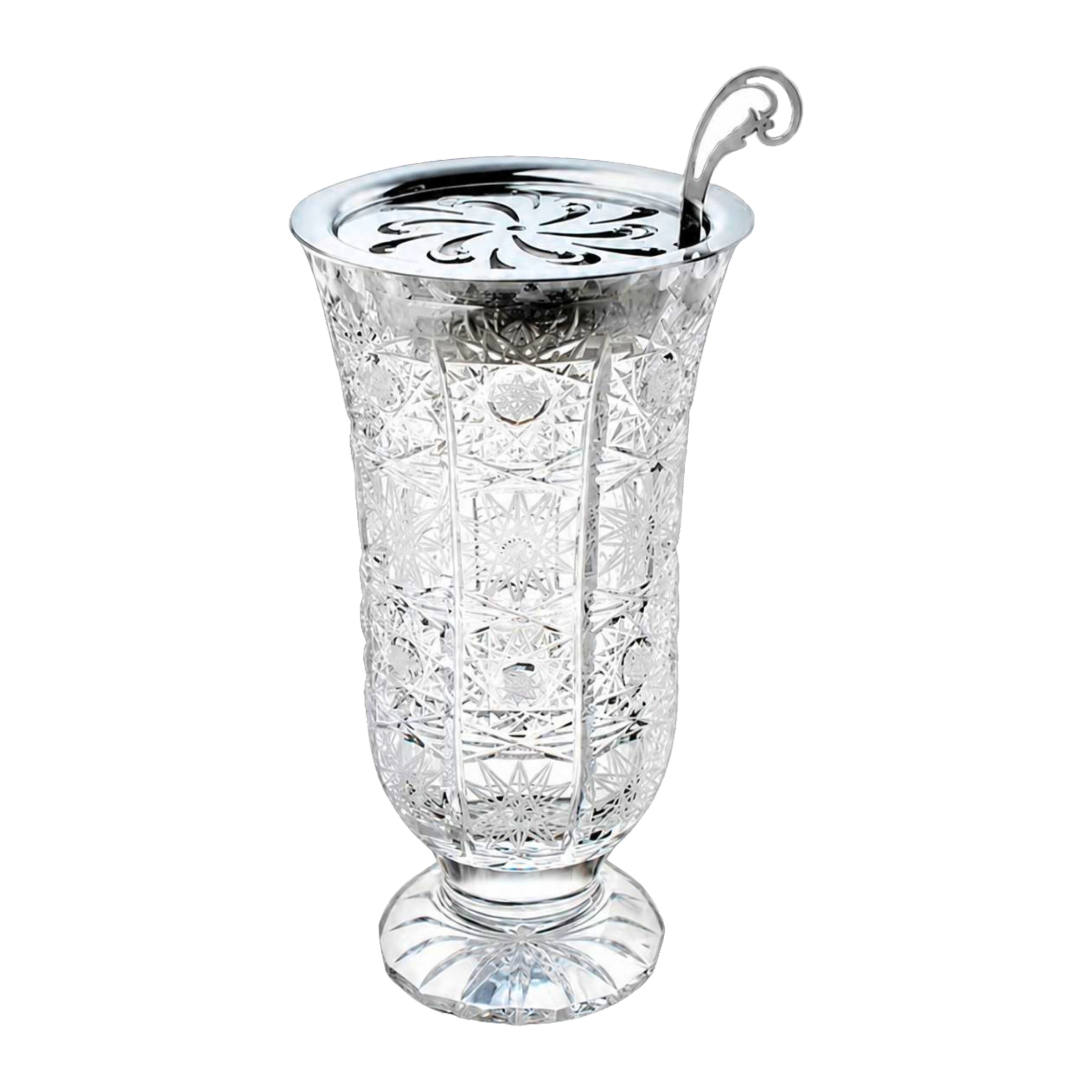 Cristal Argent Vase Incense Burner