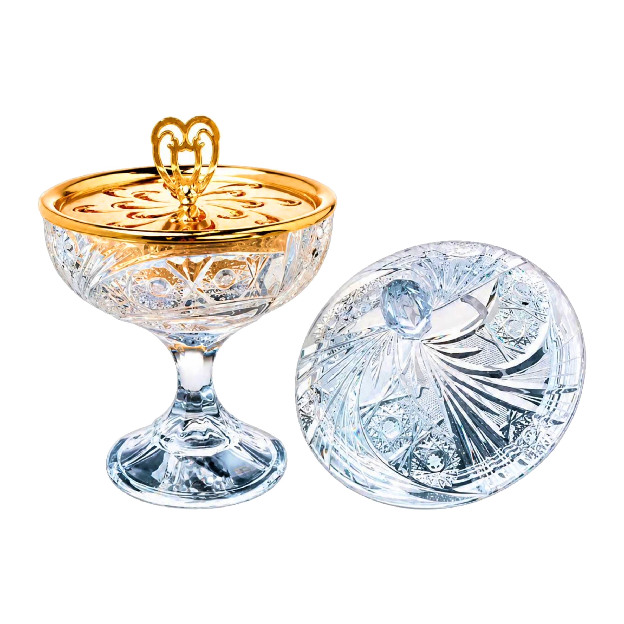 Cristal Coeur Incense Burner Set