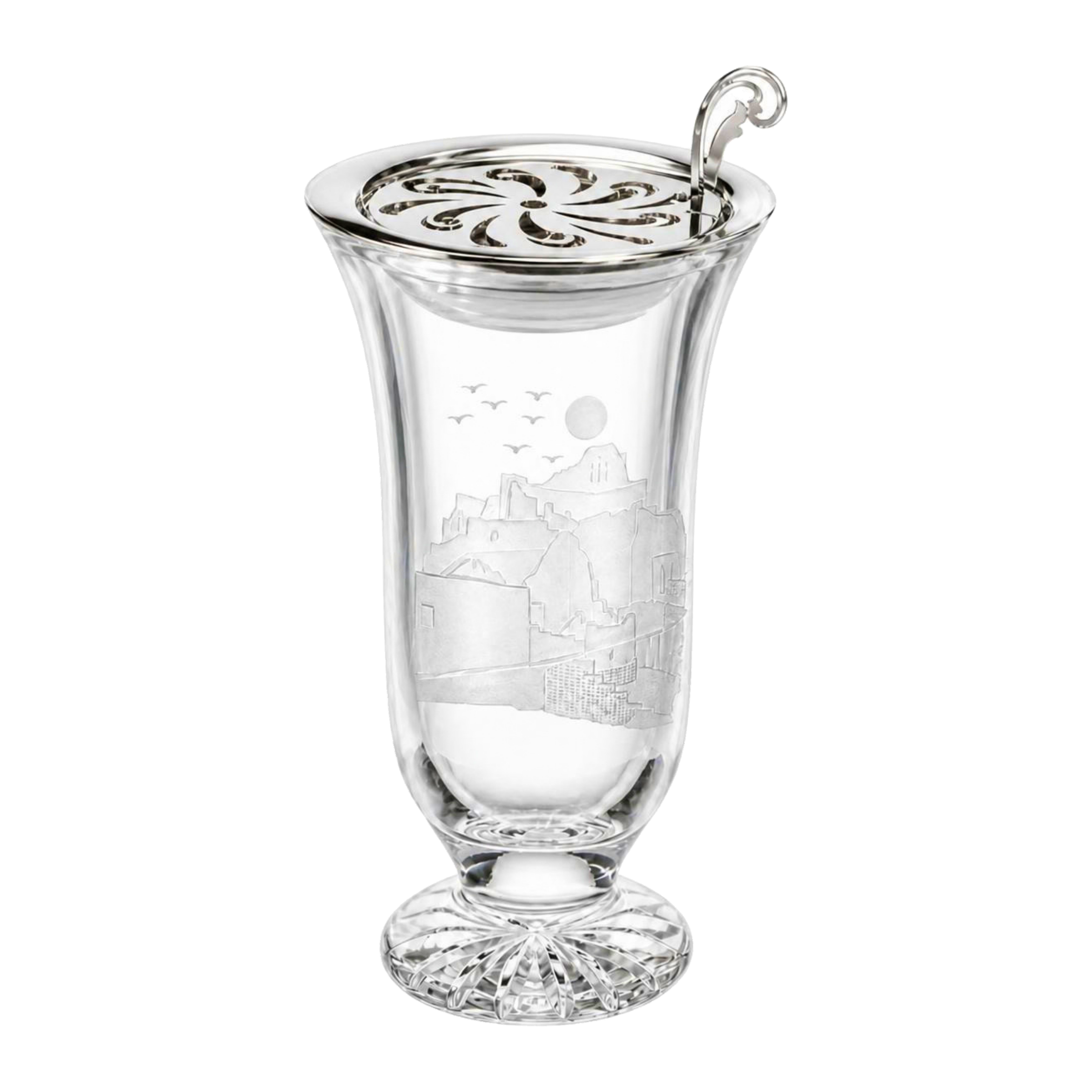 Diriyah Engraved Crystal Incense Burner
