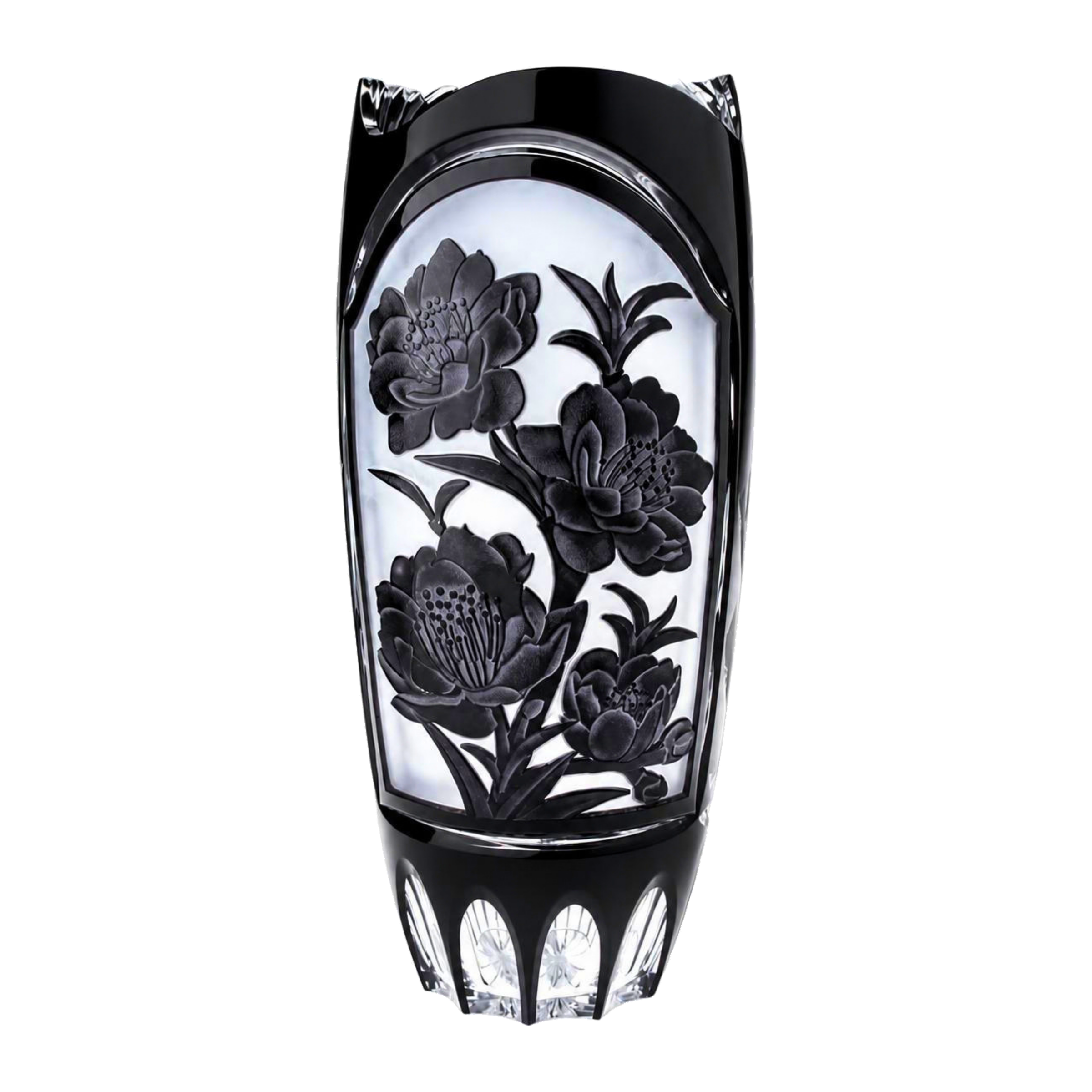 Floral Vase Winged - Onyx Black