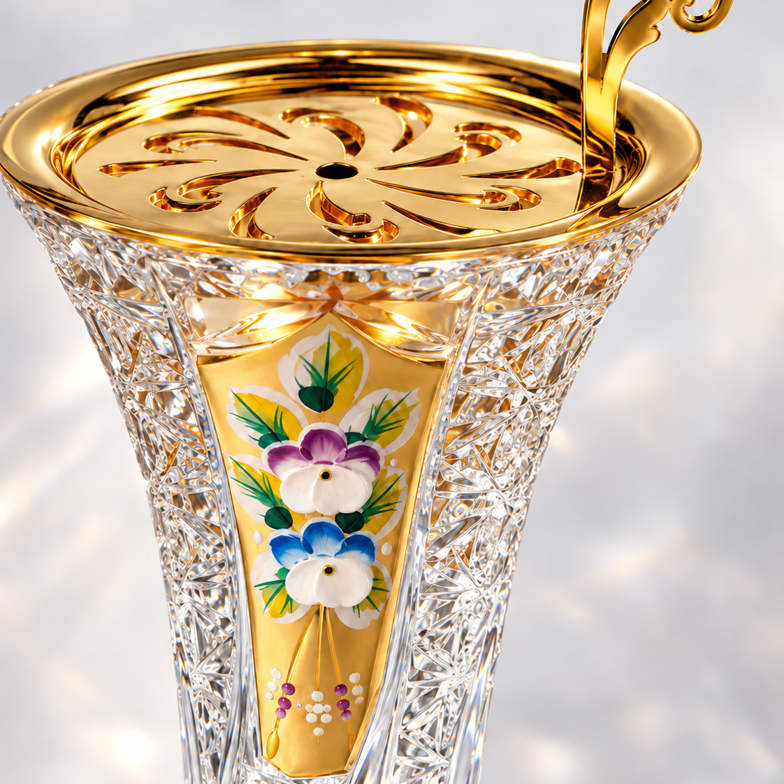 Florale Flare Incense Burner, Medium, Close-up