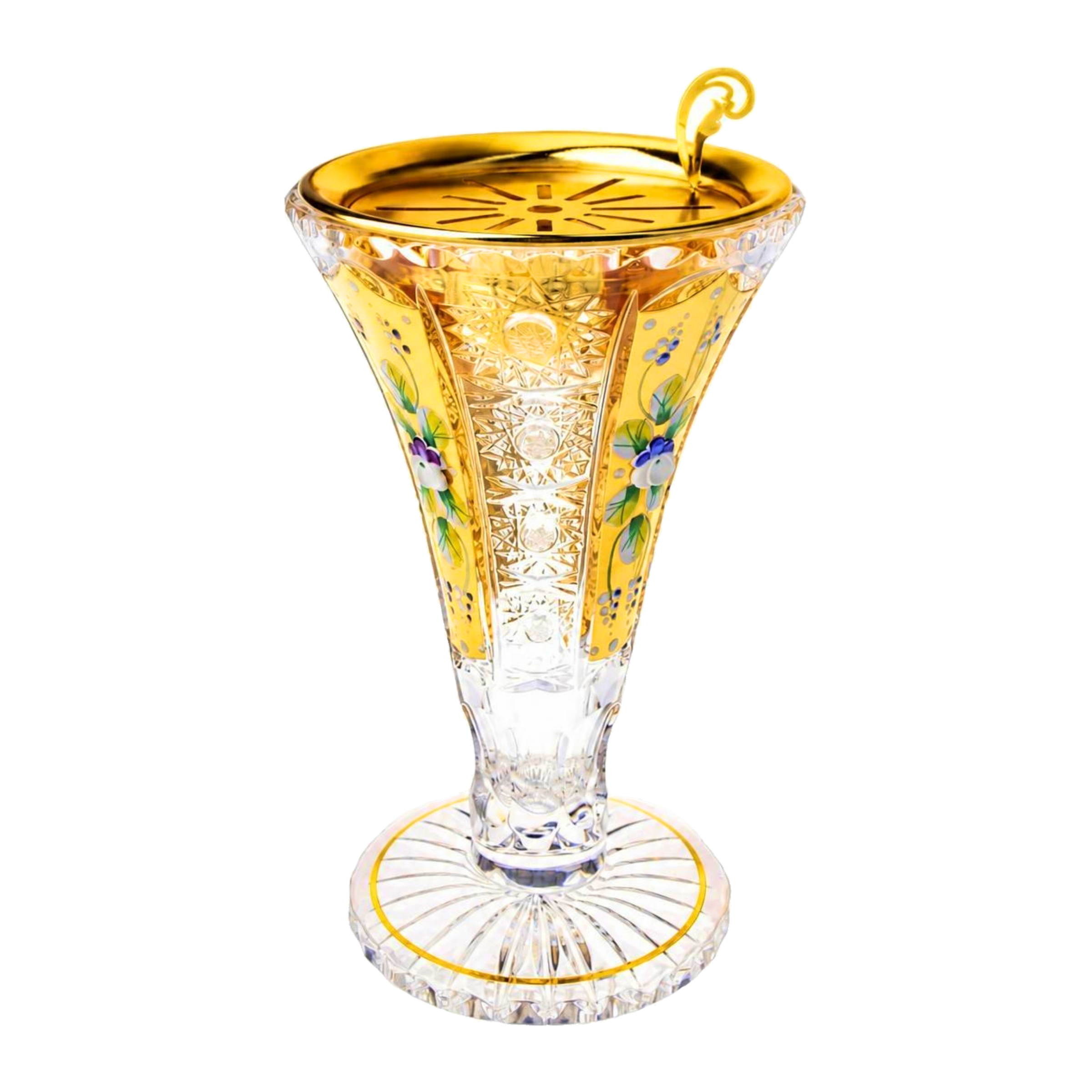 Florale Grand Trumpet Crystal Incense Burner