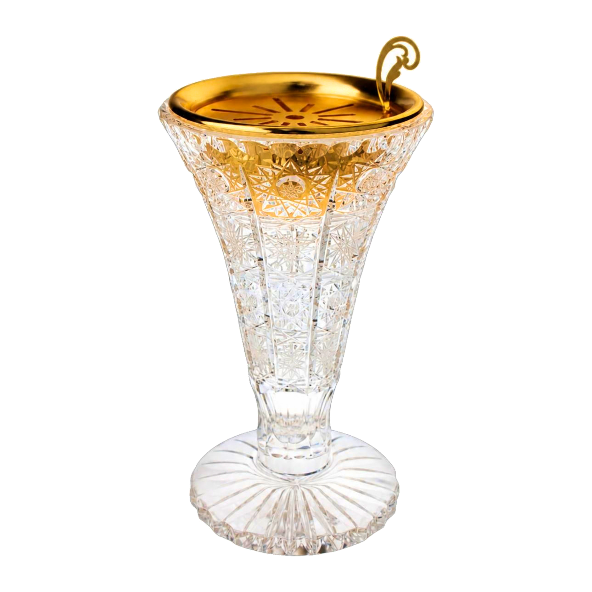 Grand Aurum Trumpet Crystal Incense Burner