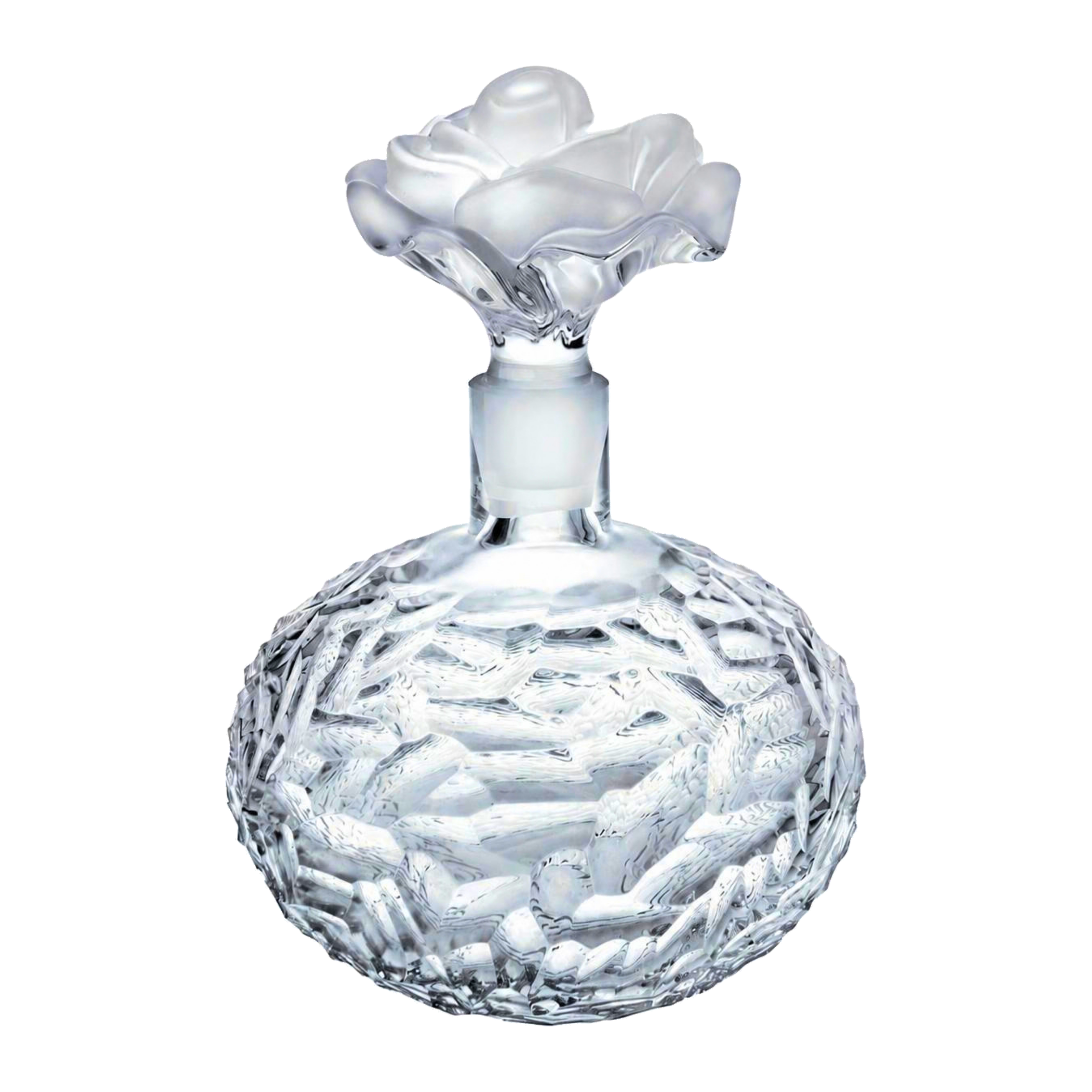 Grand Dome Perfume Flacon, Pebble Cut - Clear