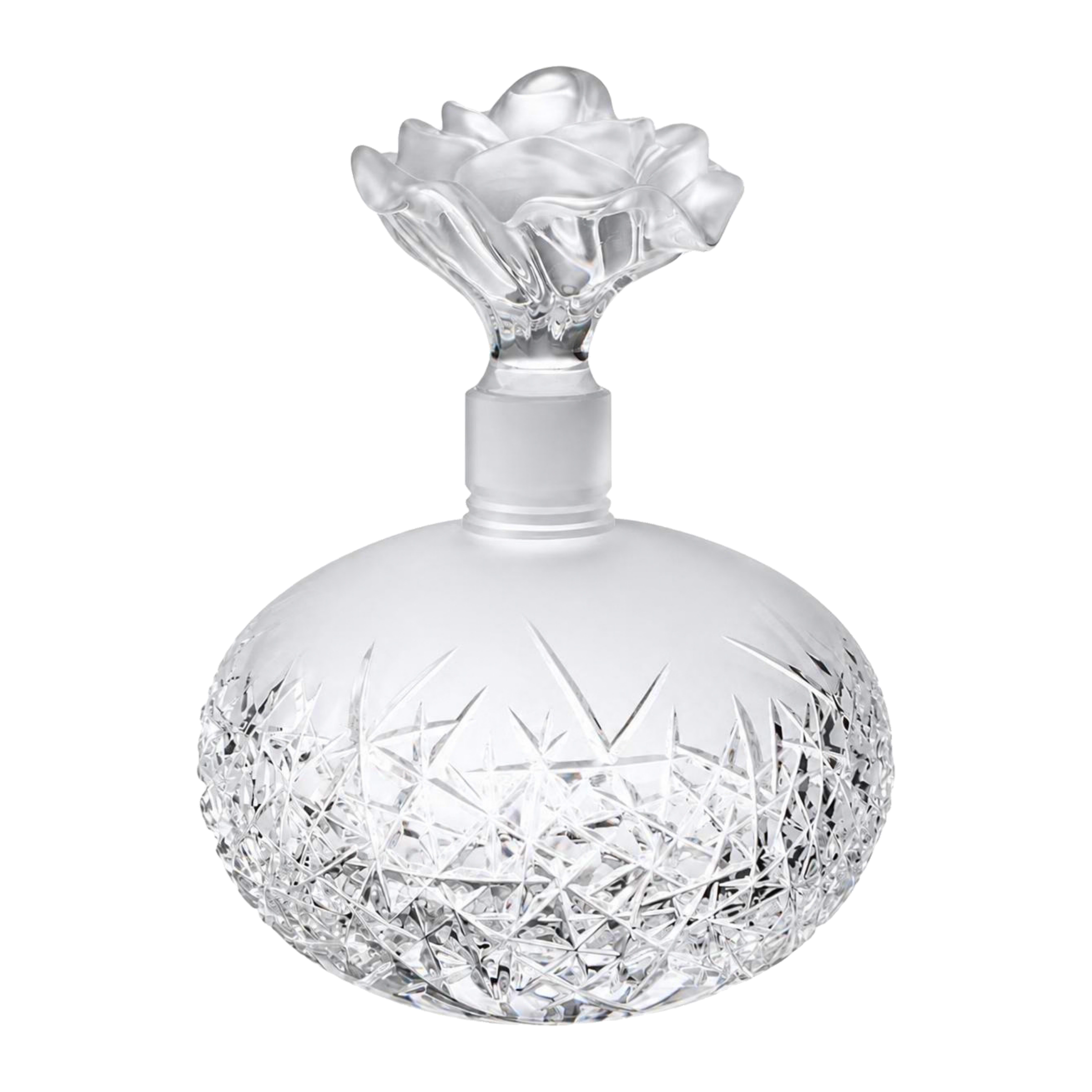 Grand Dome Perfume Flacon, Star Cut - Clear