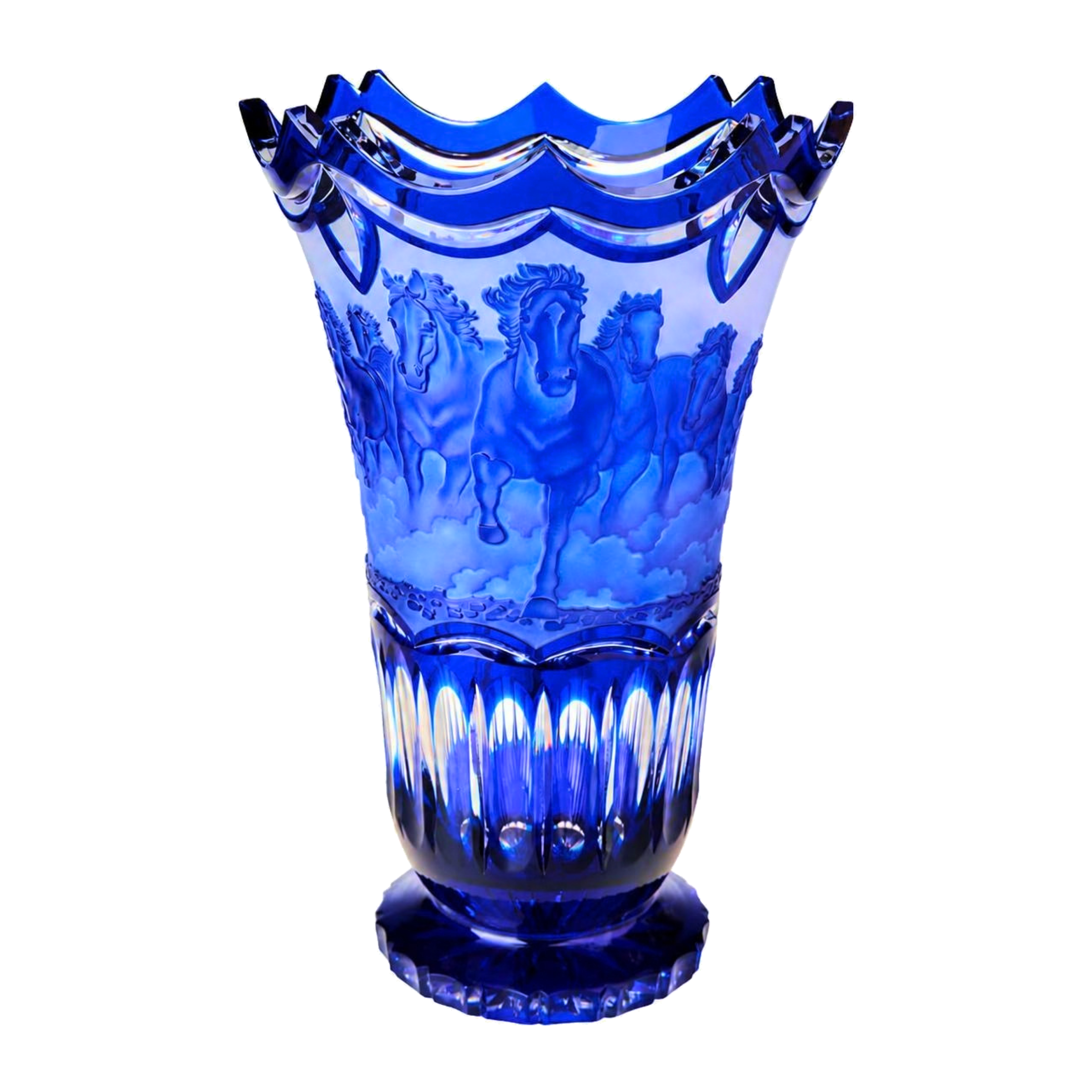 Horse Herd Vase Arch - Royal Blue