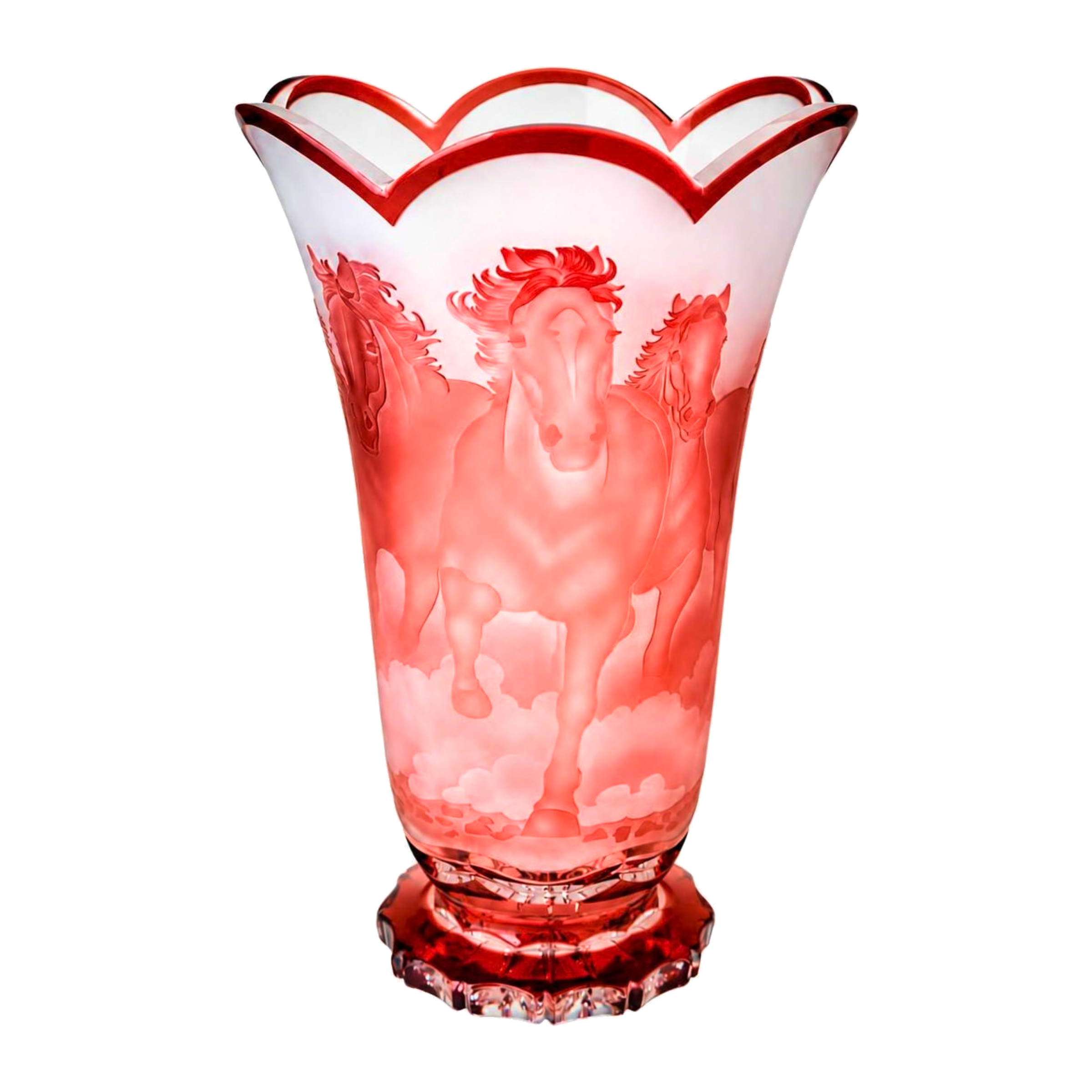 Horse Herd Vase Tulip - Ruby Red