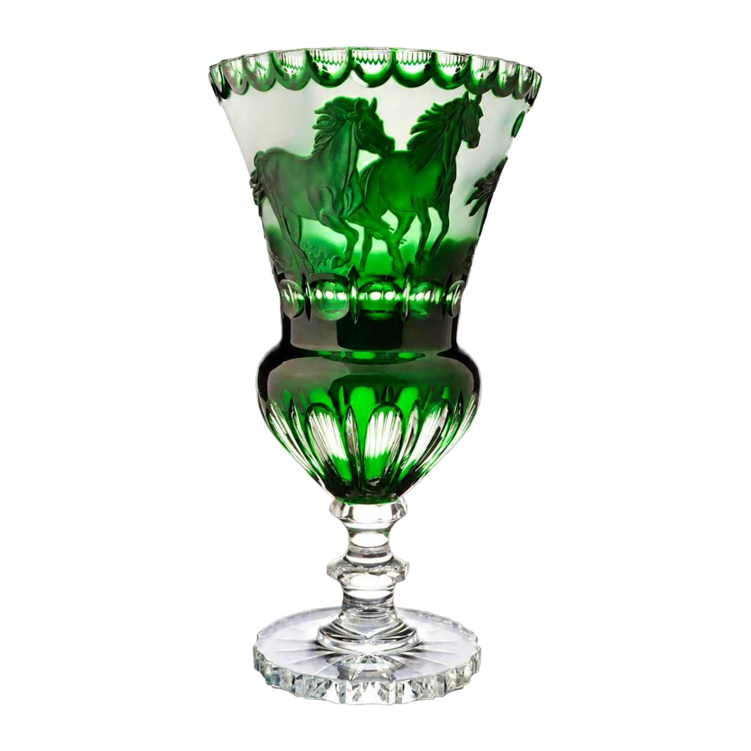 Horse Vase Garland - Emerald Green
