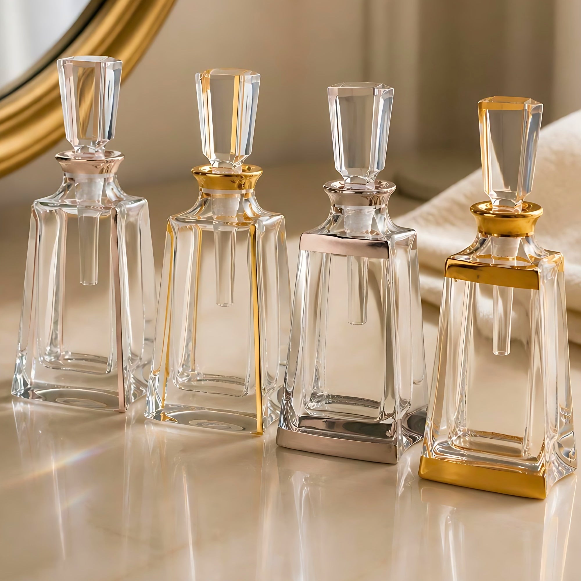 Kathrene Banded Perfume Flacon - Gold, Family
