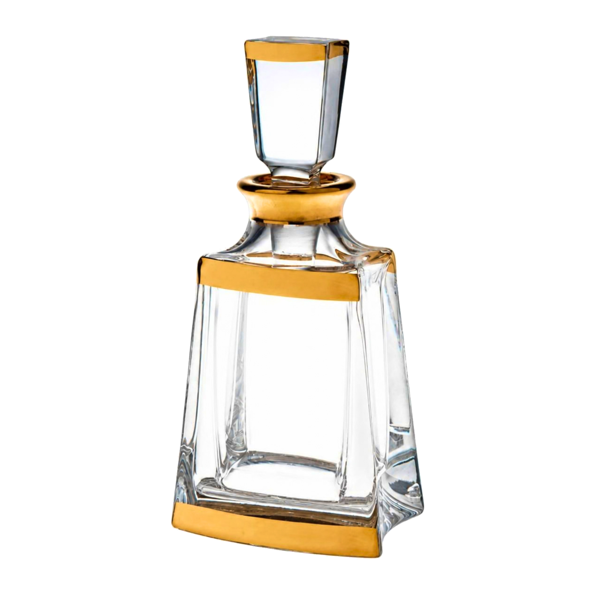 Kathrene Banded Perfume Flacon - Gold