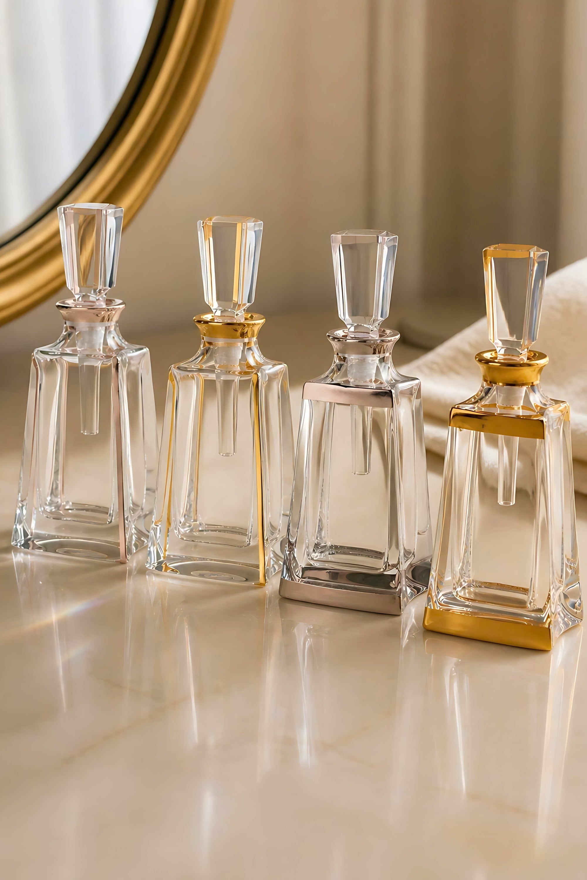 Kathrene Pinstripe Perfume Flacon - Gold, Family