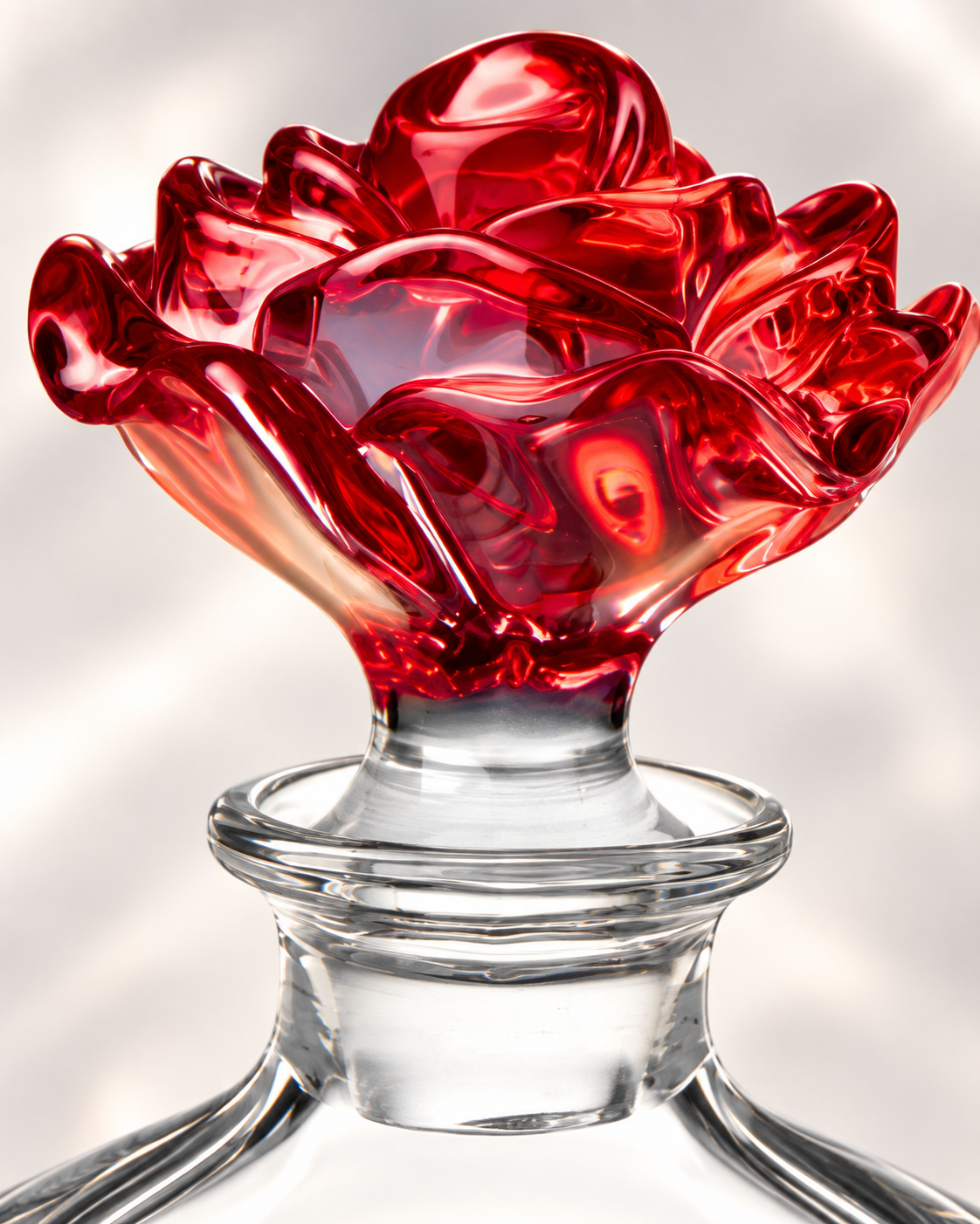 Orbit Decanter, Ruby Rose Stopper - 800 ml, close-up detail