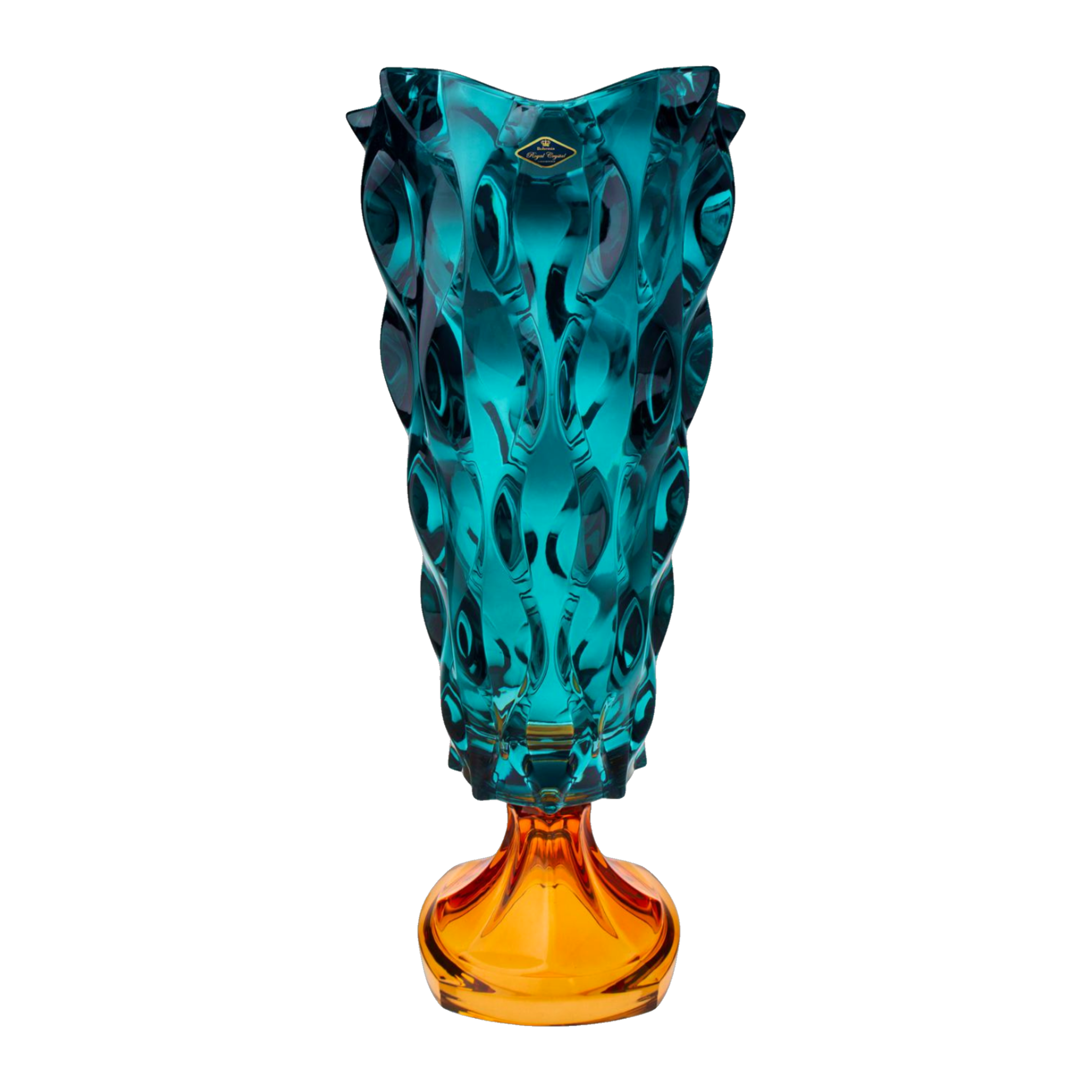 Samba Crystal Vase in Azur
