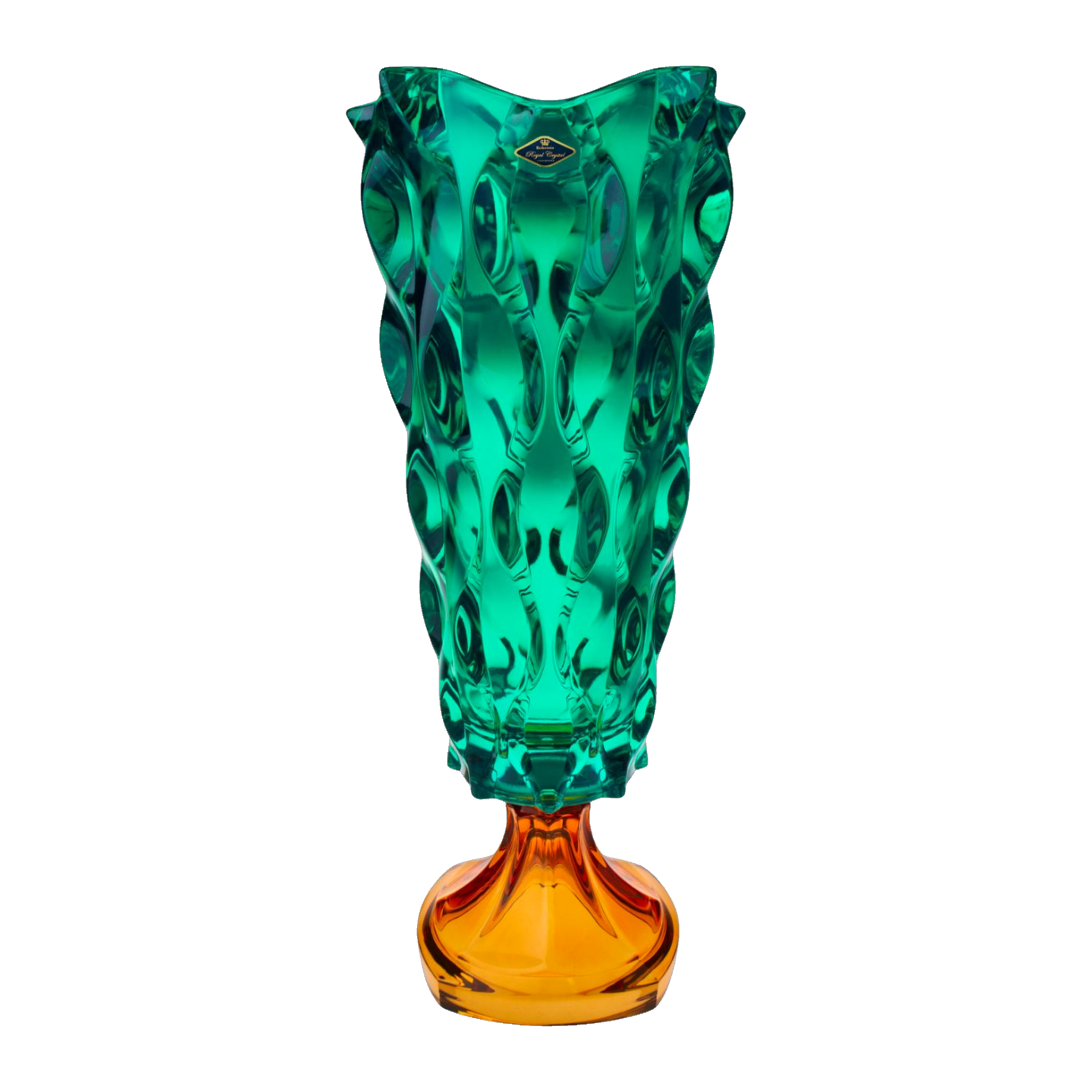 Samba Crystal Vase in Emerald