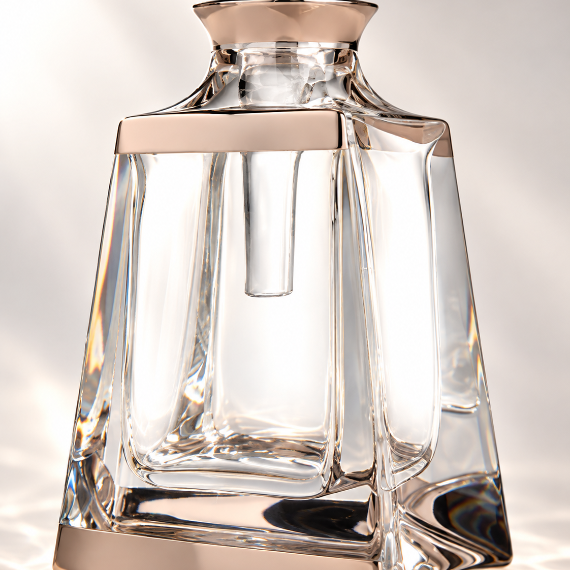 Kathrene Banded Perfume Flacon - Platinum, Close-up