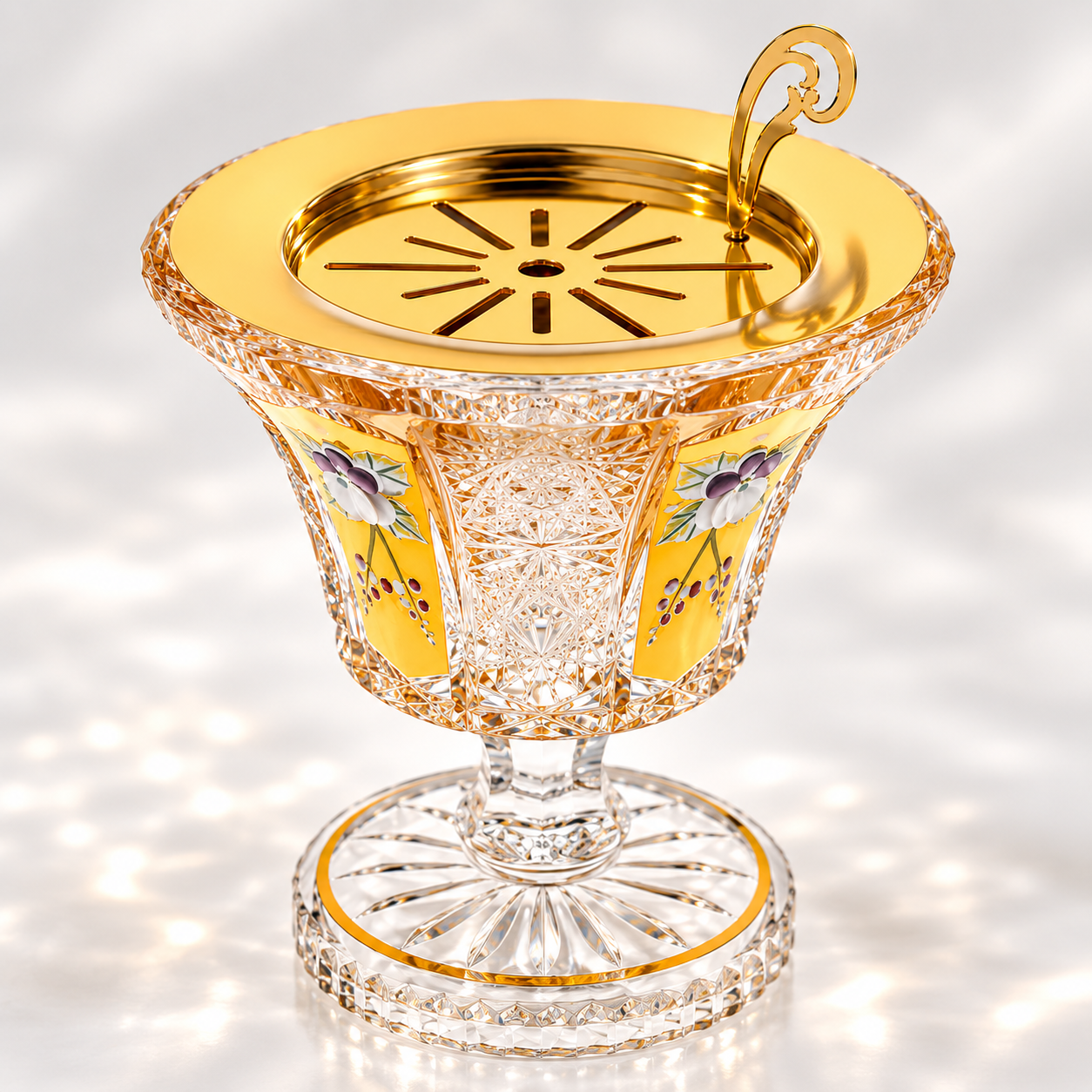 Diamant Footed Bowl, Floral