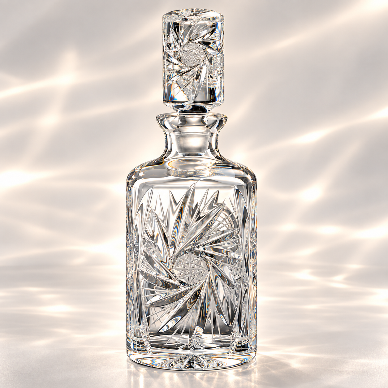 Royale Pinwheel Perfume Decanter, Large - Clear