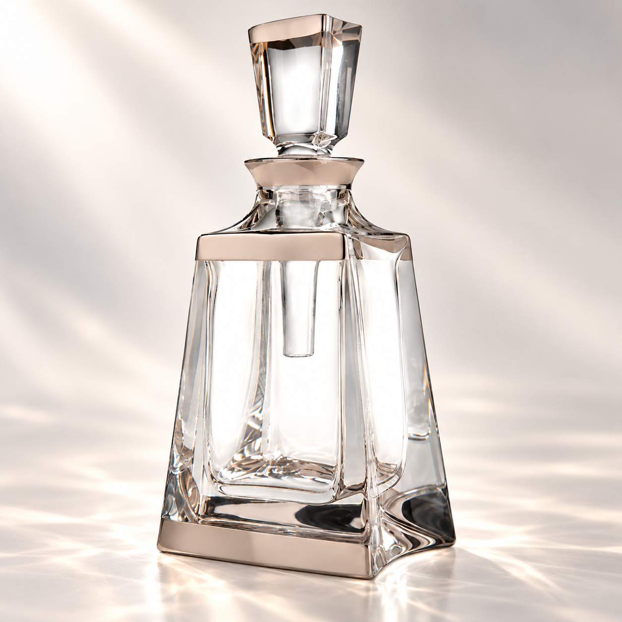 Kathrene Banded Perfume Flacon - Platinum