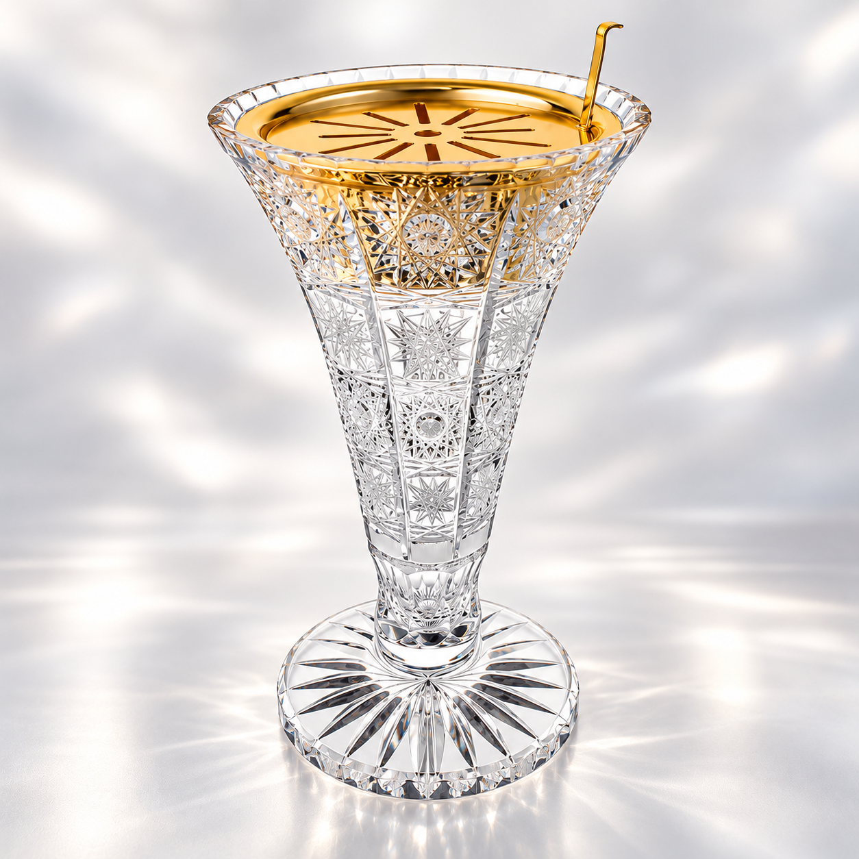 Grand Aurum Trumpet Crystal Incense Burner