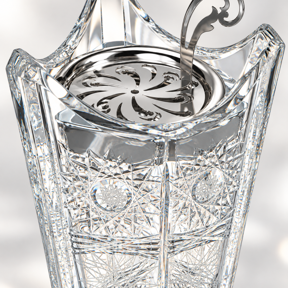 Palais Crystal Monument Incense Burner, Close-up