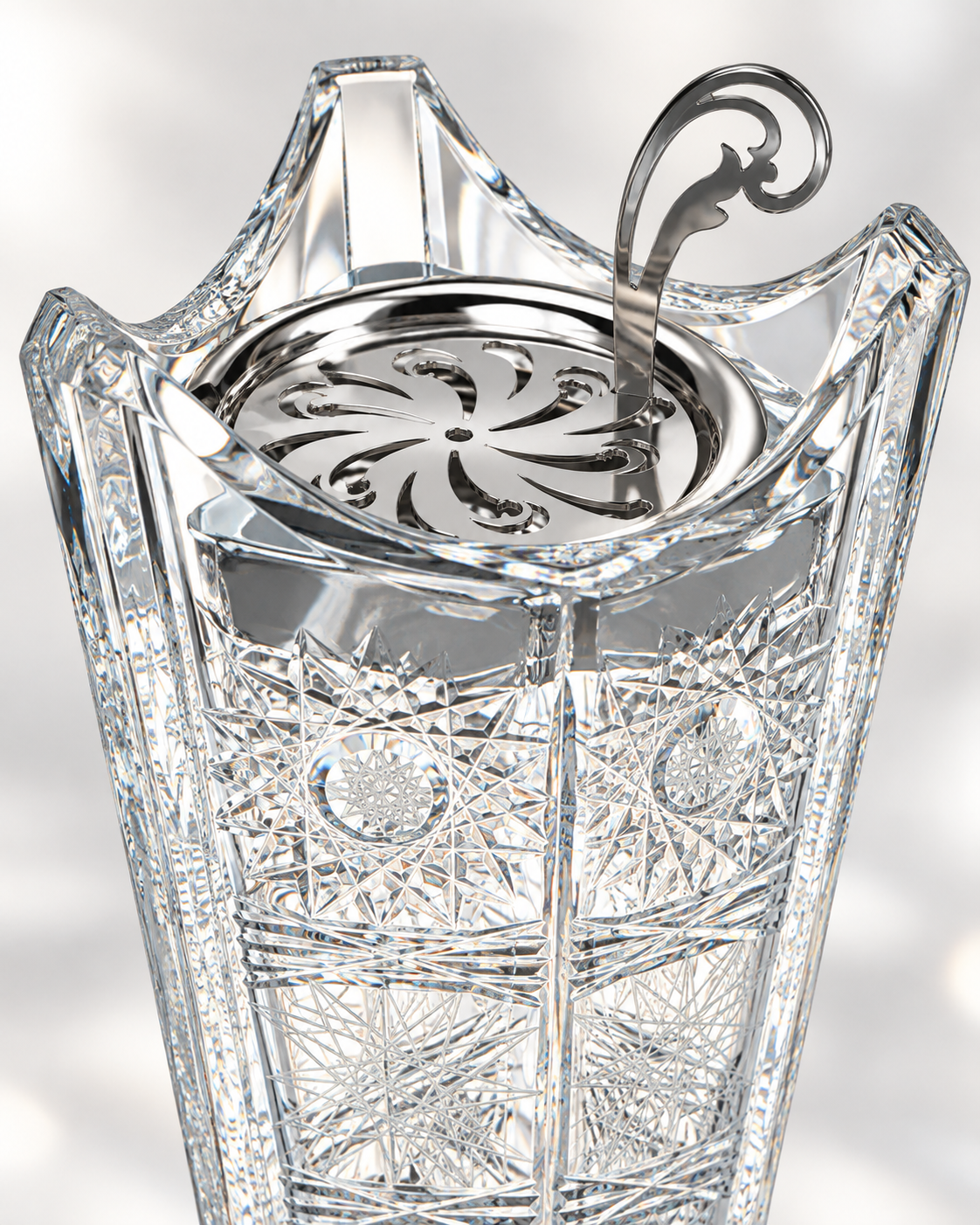 Palais Crystal Monument Incense Burner, Close-up