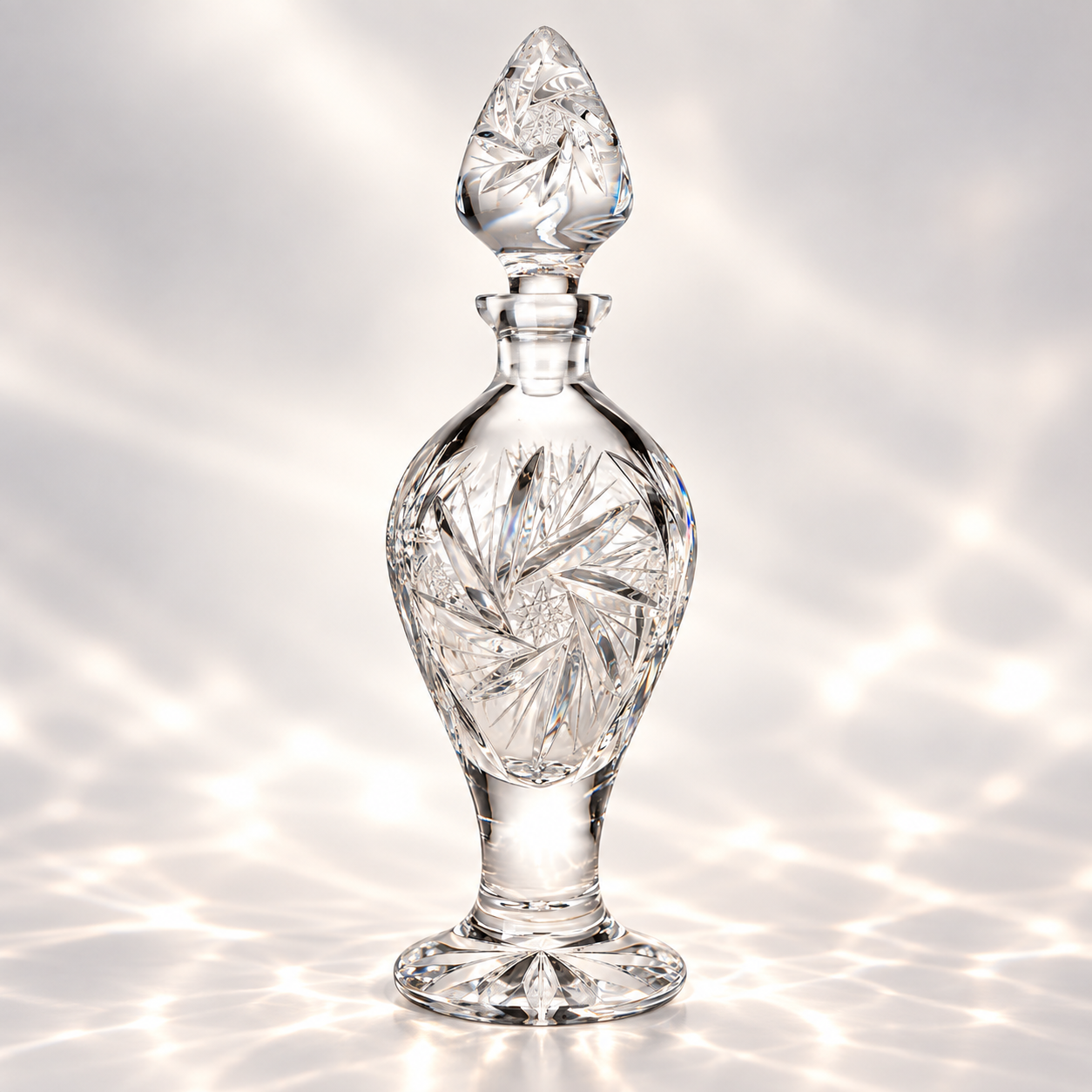 Atelier Pinwheel Perfume Flacon, Footed - Clear