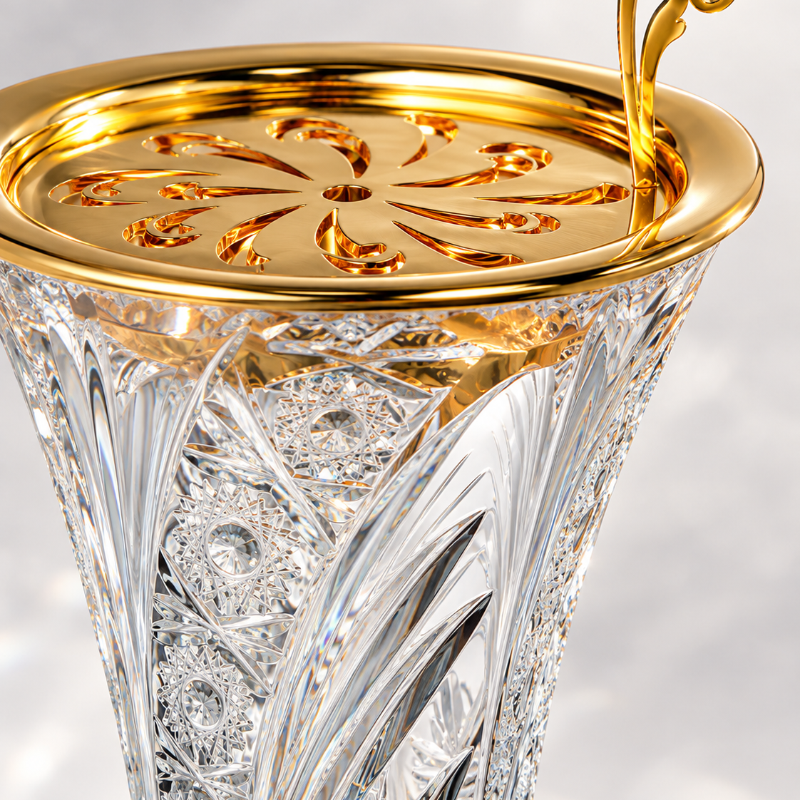 Cristal Lumière Vase Incense Burner, Close-up