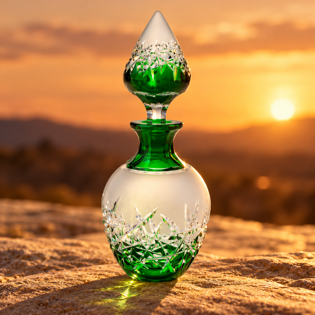 Atelier Spire Perfume Flacon, Petite - Green