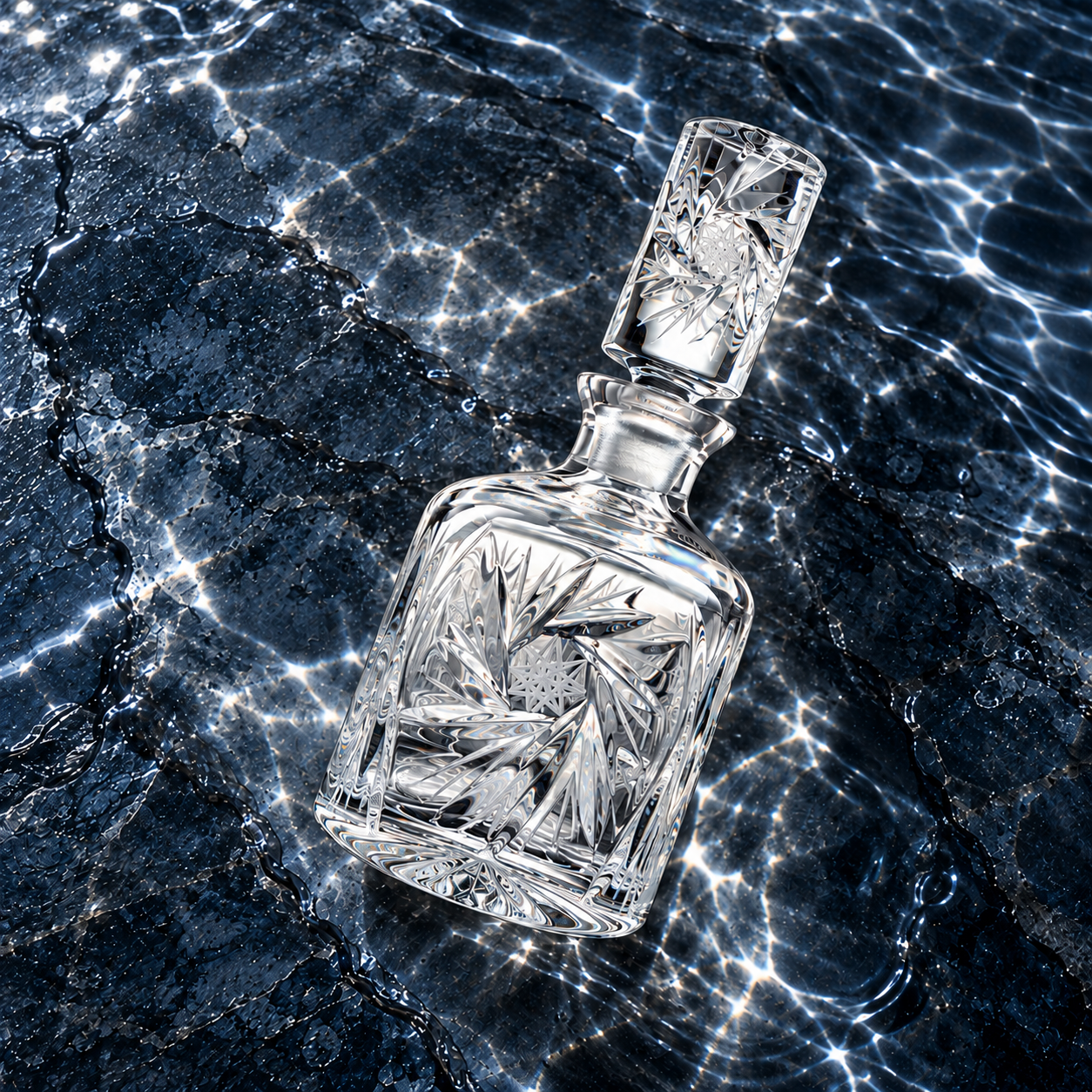 Royale Pinwheel Perfume Decanter, Small - Clear