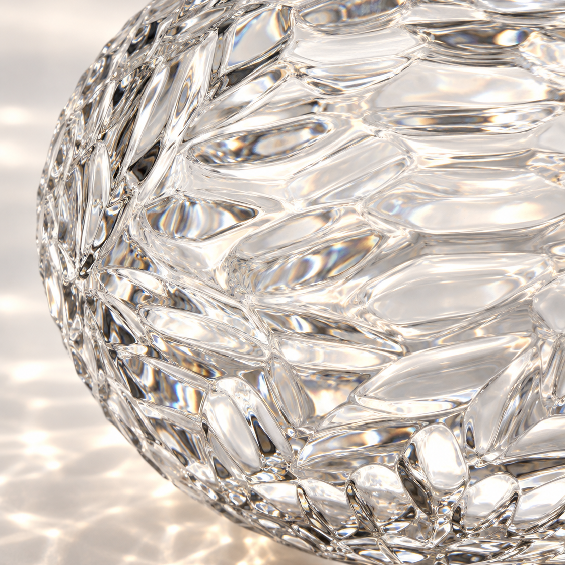 Grand Dome Perfume Flacon, Pebble Cut - Clear, Close-up