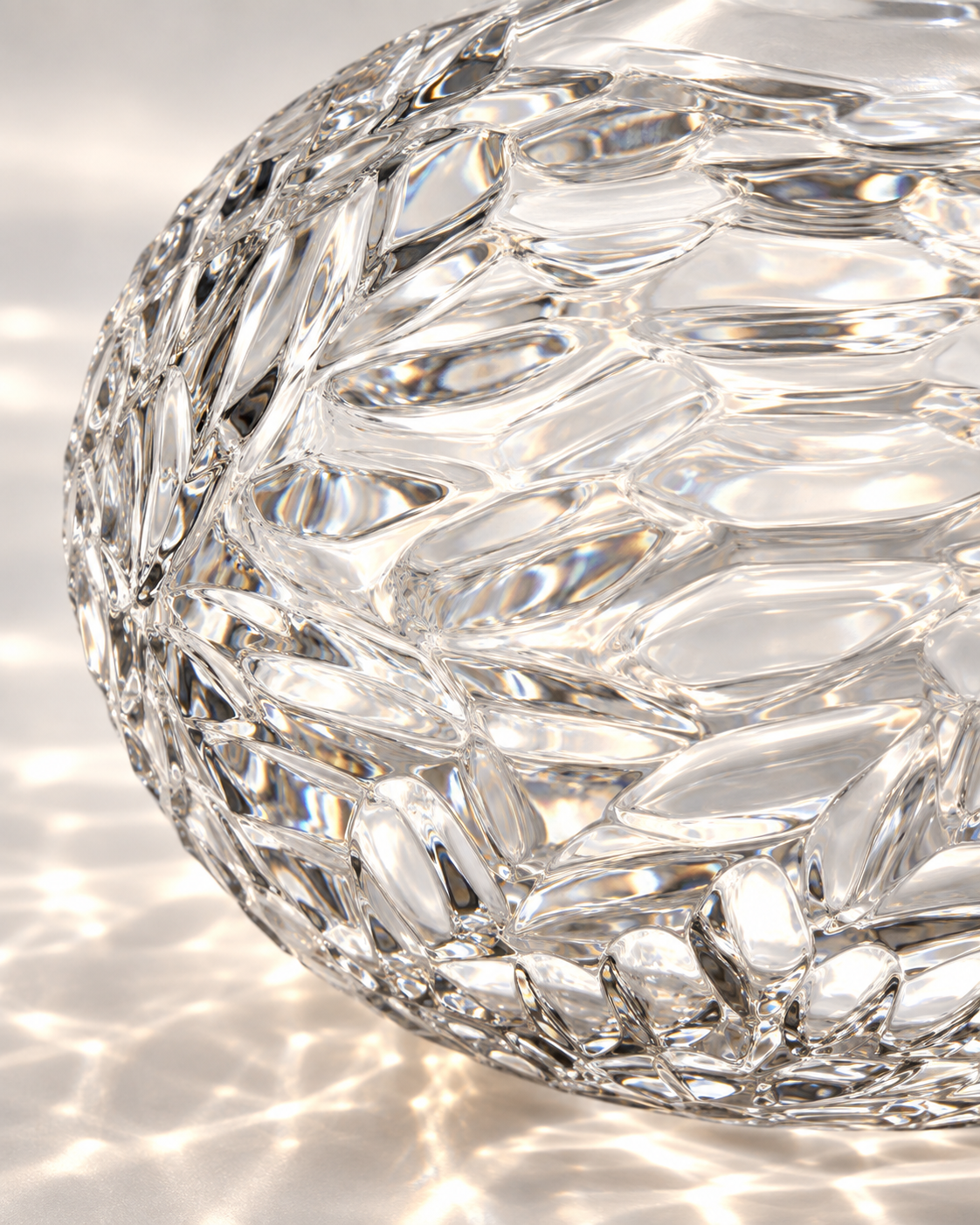 Grand Dome Perfume Flacon, Pebble Cut - Clear, Close-up