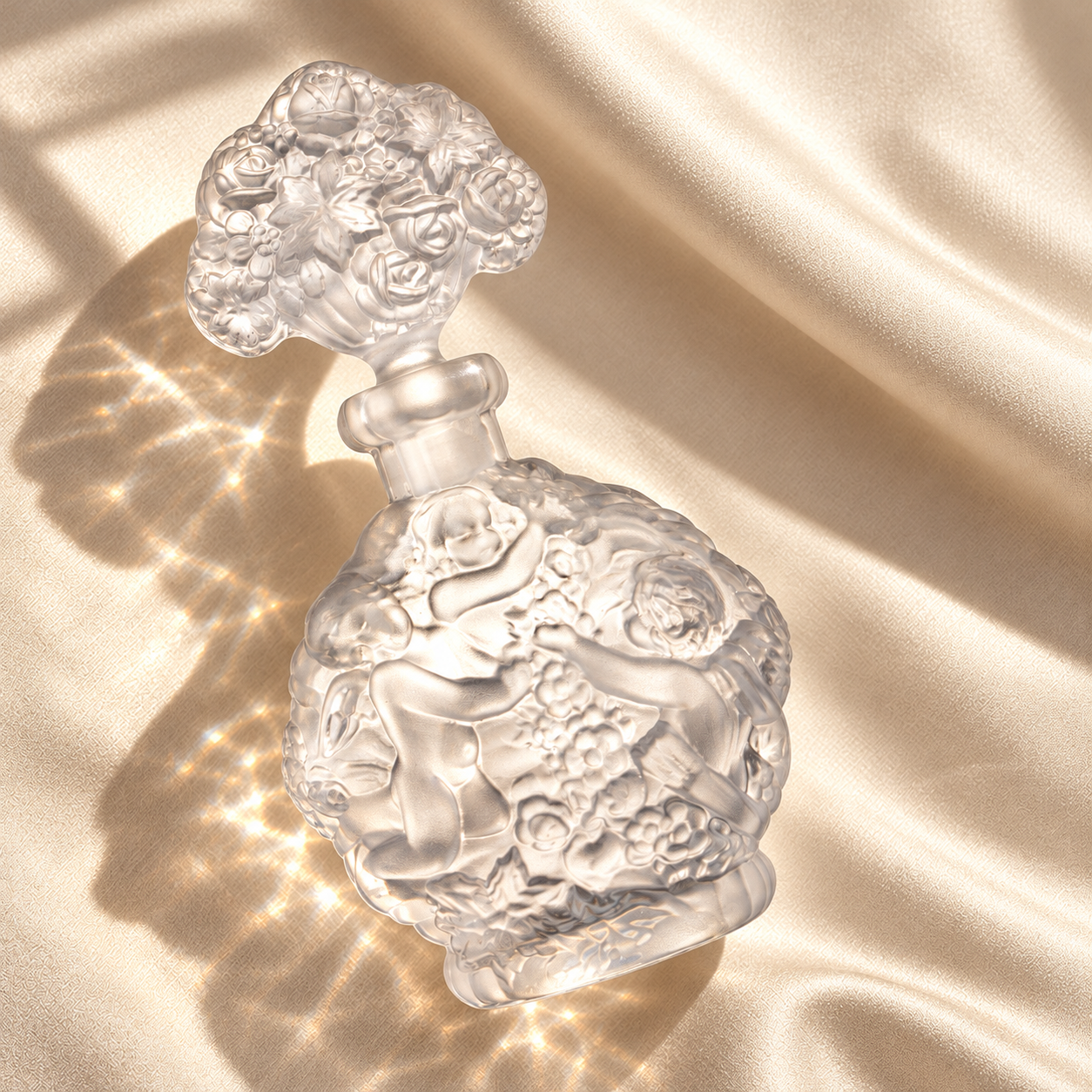 Cherubim Angels Perfume Flacon - Frosted Clear