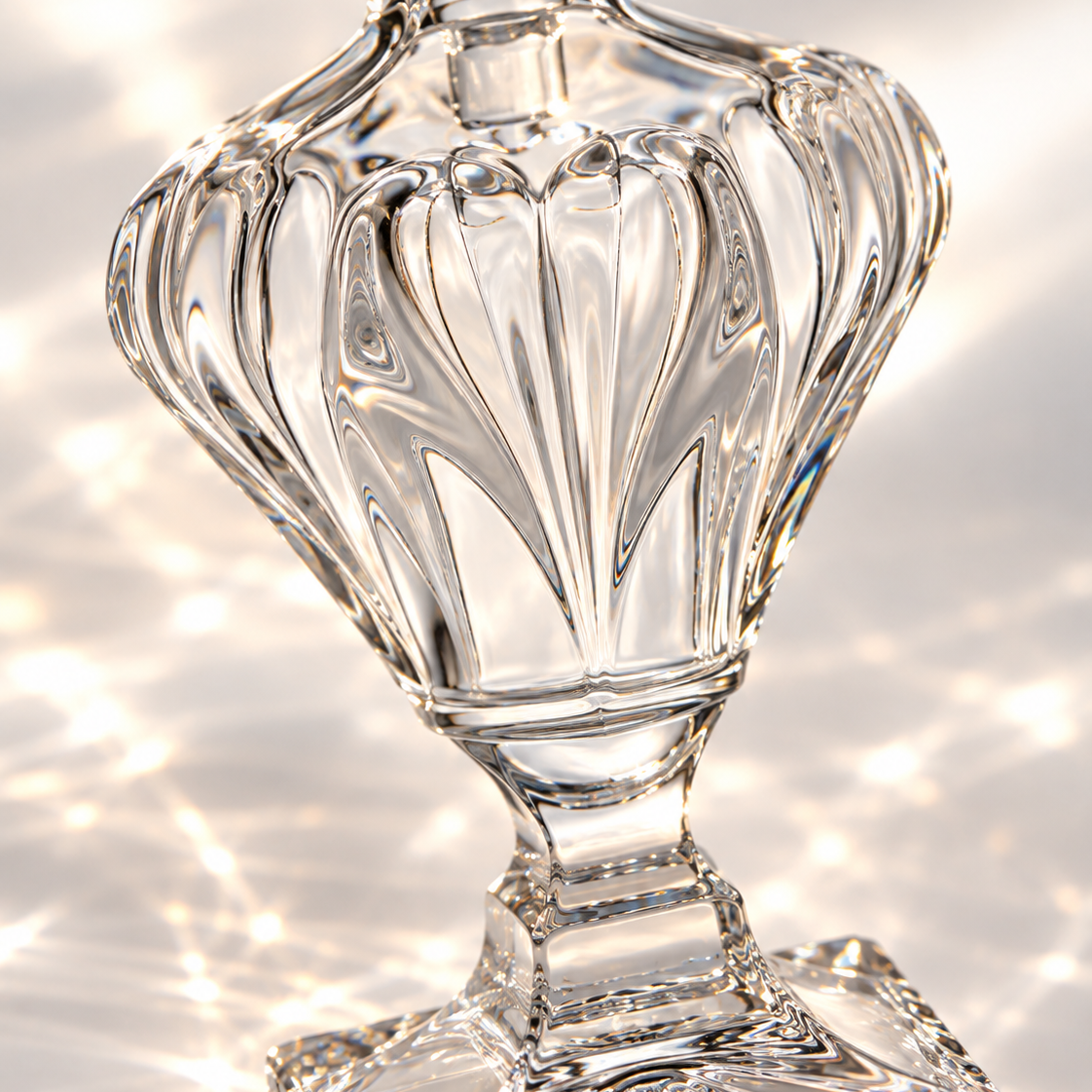 Coeur Footed Perfume Flacon - Clear, Close-up