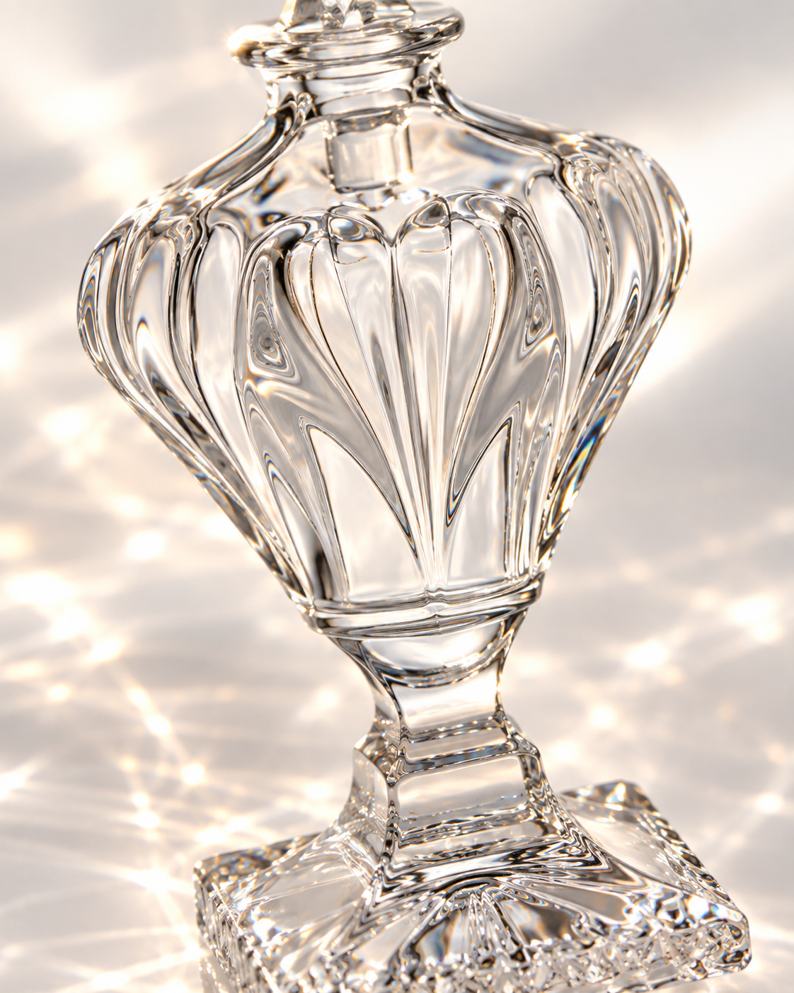 Coeur Footed Perfume Flacon - Clear, Close-up