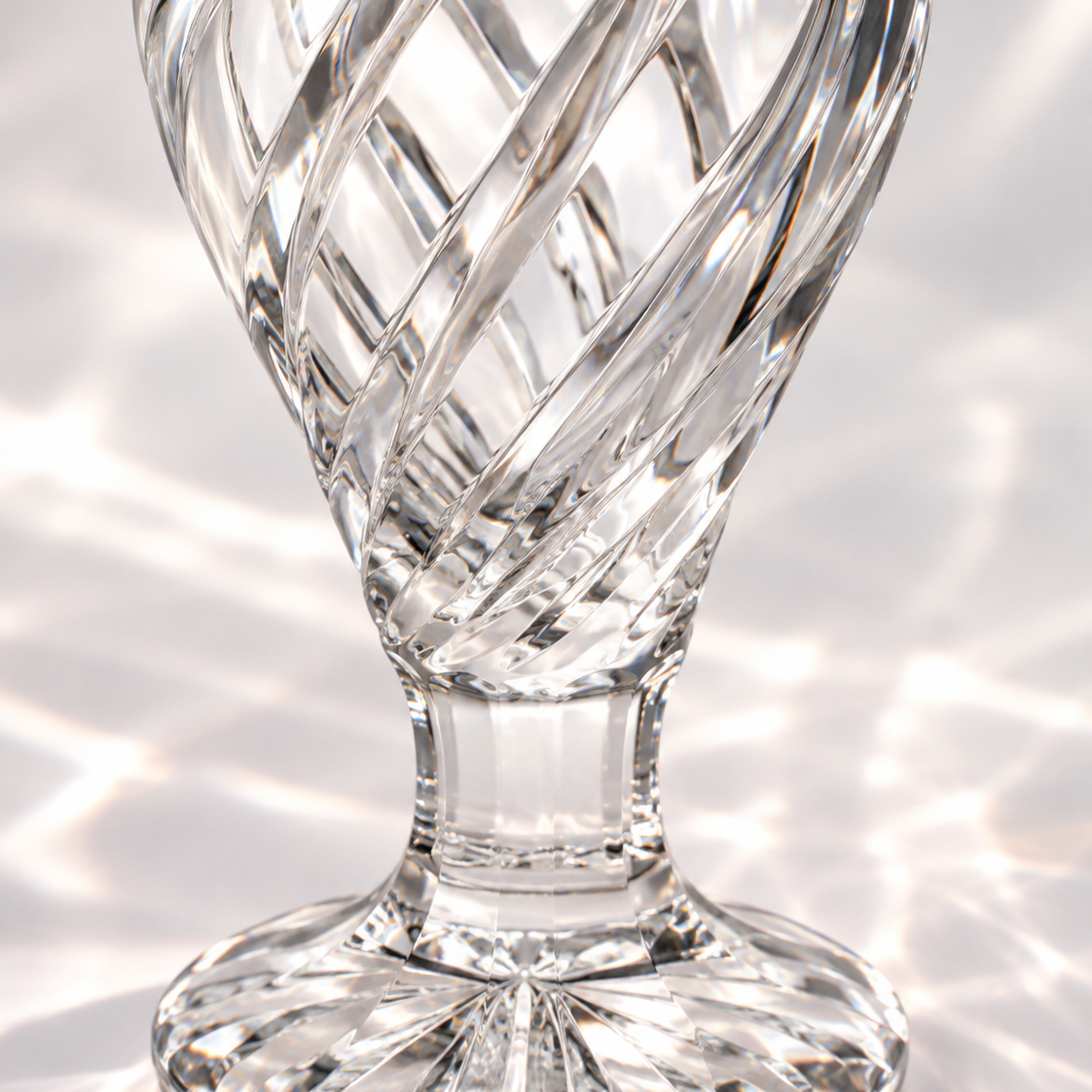 Atelier Swirl Perfume Flacon, Footed - Clear, Close-up