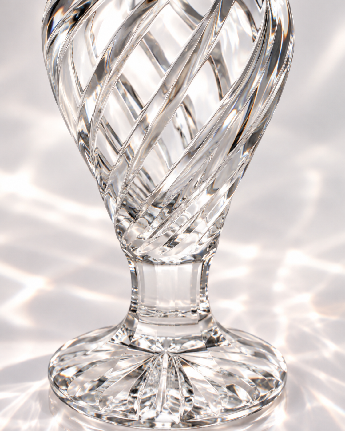 Atelier Swirl Perfume Flacon, Footed - Clear, Close-up
