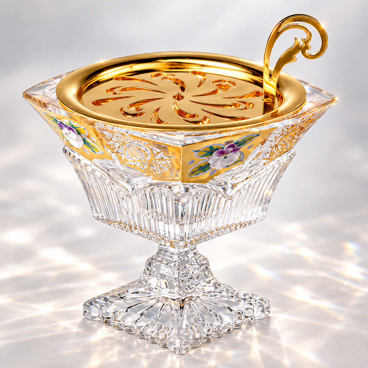 Florale Chalice Crystal Incense Burner